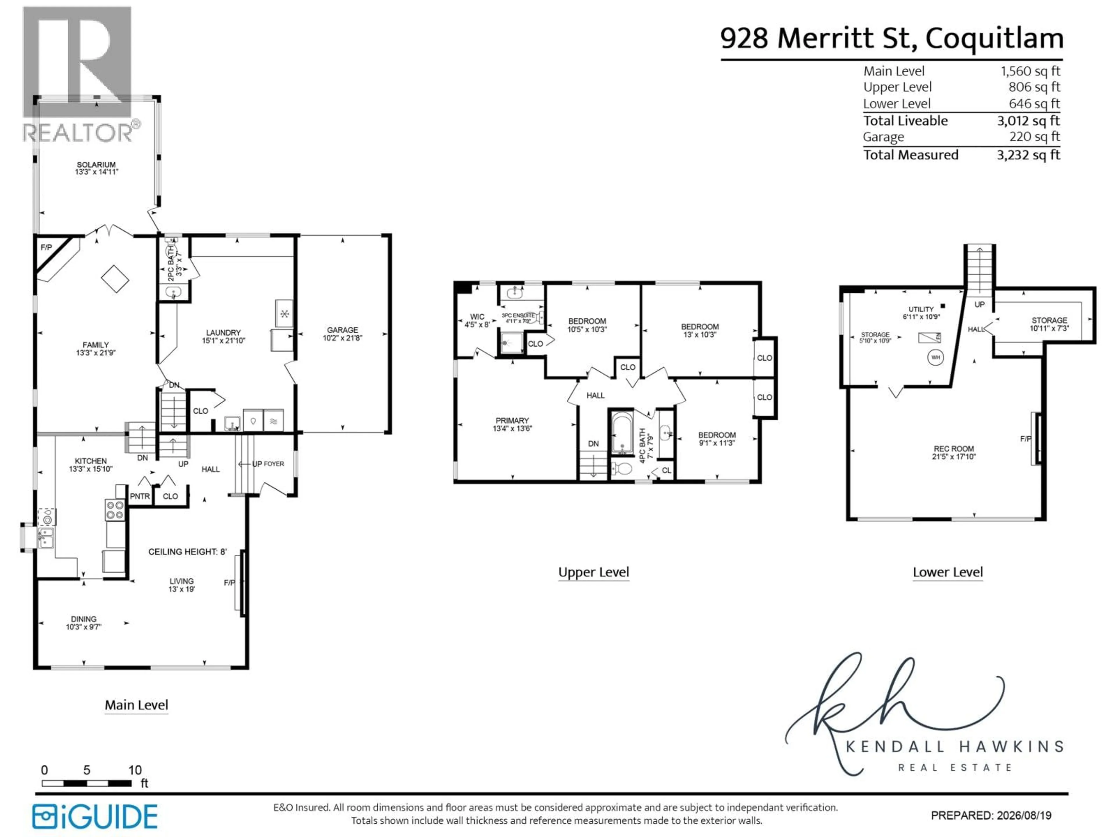 Floor plan for 928 MERRITT STREET, Coquitlam British Columbia V3J7M1