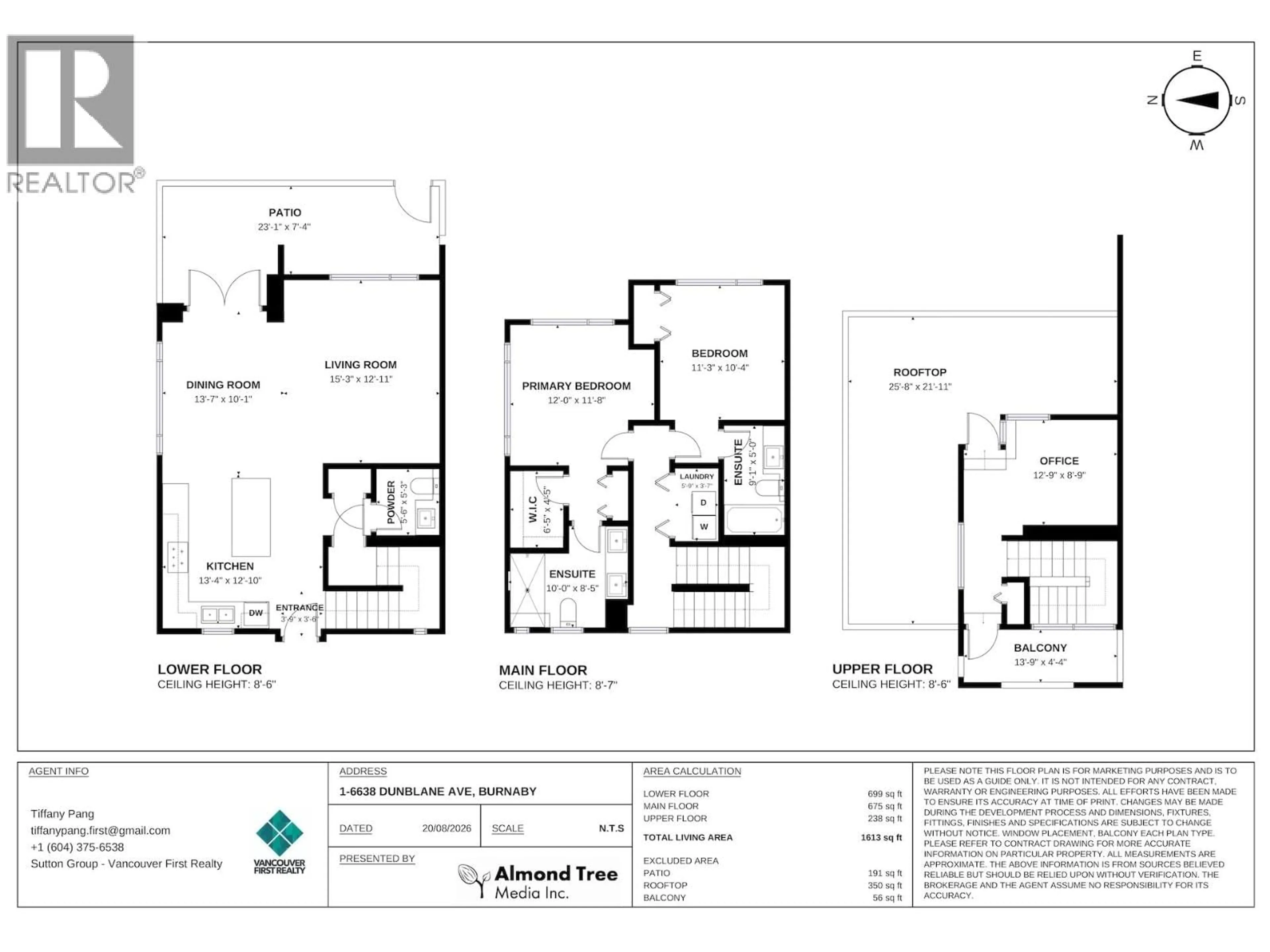 Floor plan for 1 - 6638 DUNBLANE AVENUE, Burnaby British Columbia V5H0G8