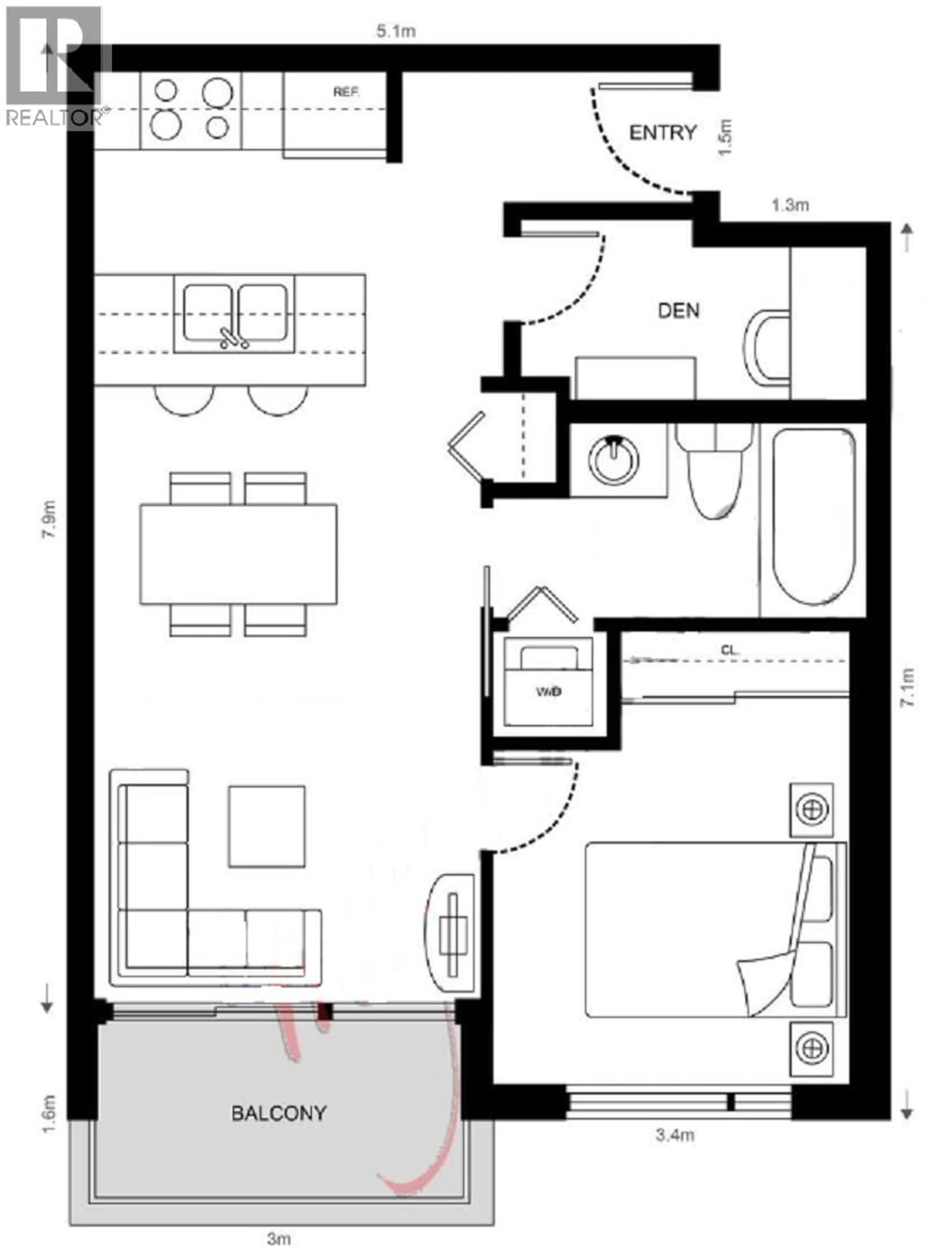Floor plan for PH10 - 1082 SEYMOUR STREET, Vancouver British Columbia V6B1X9