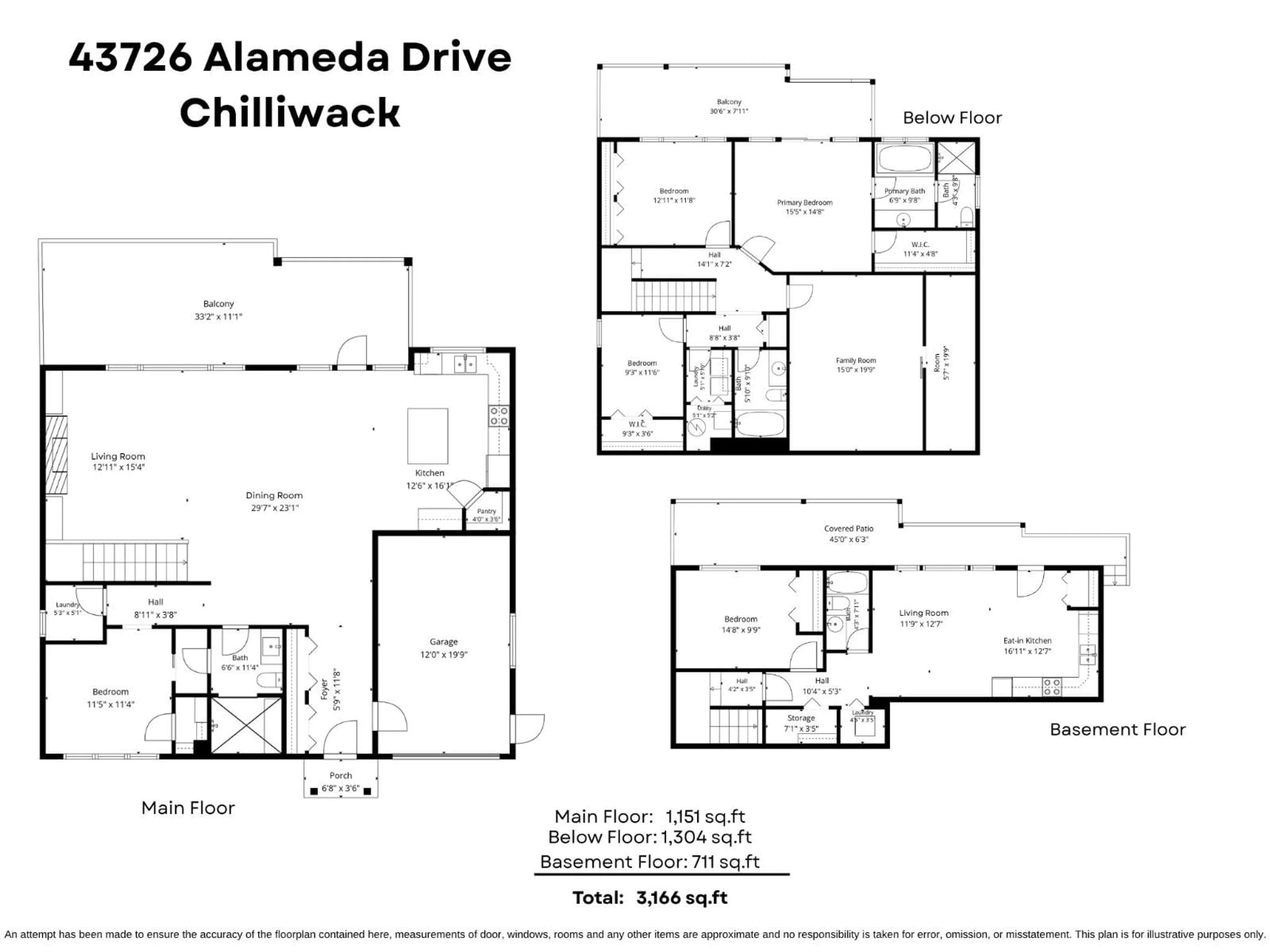 Floor plan for 43726 ALAMEDA DRIVE, Chilliwack British Columbia V2R0J9