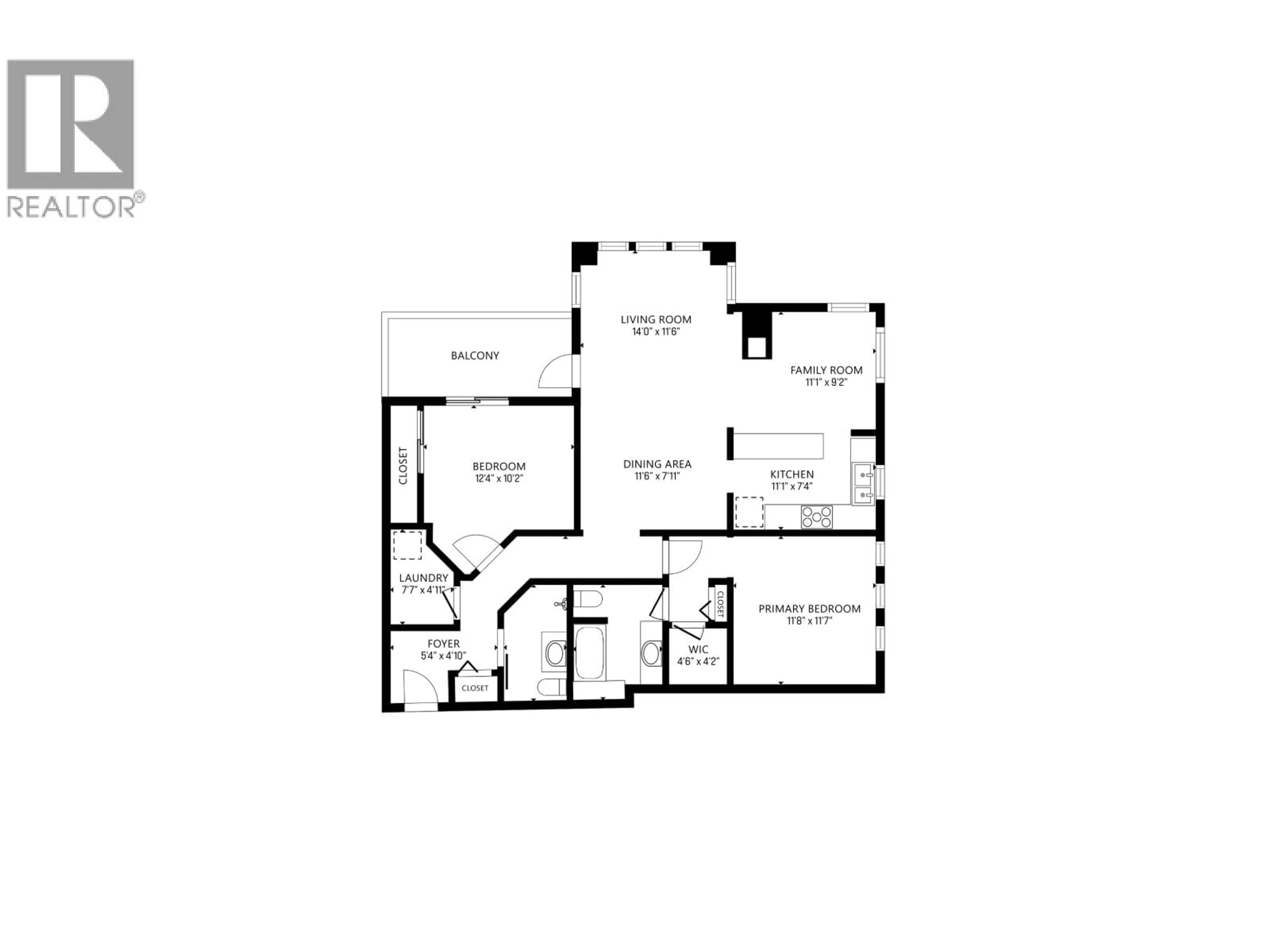 Floor plan for 206 - 188 29TH STREET, North Vancouver British Columbia V7N0A2