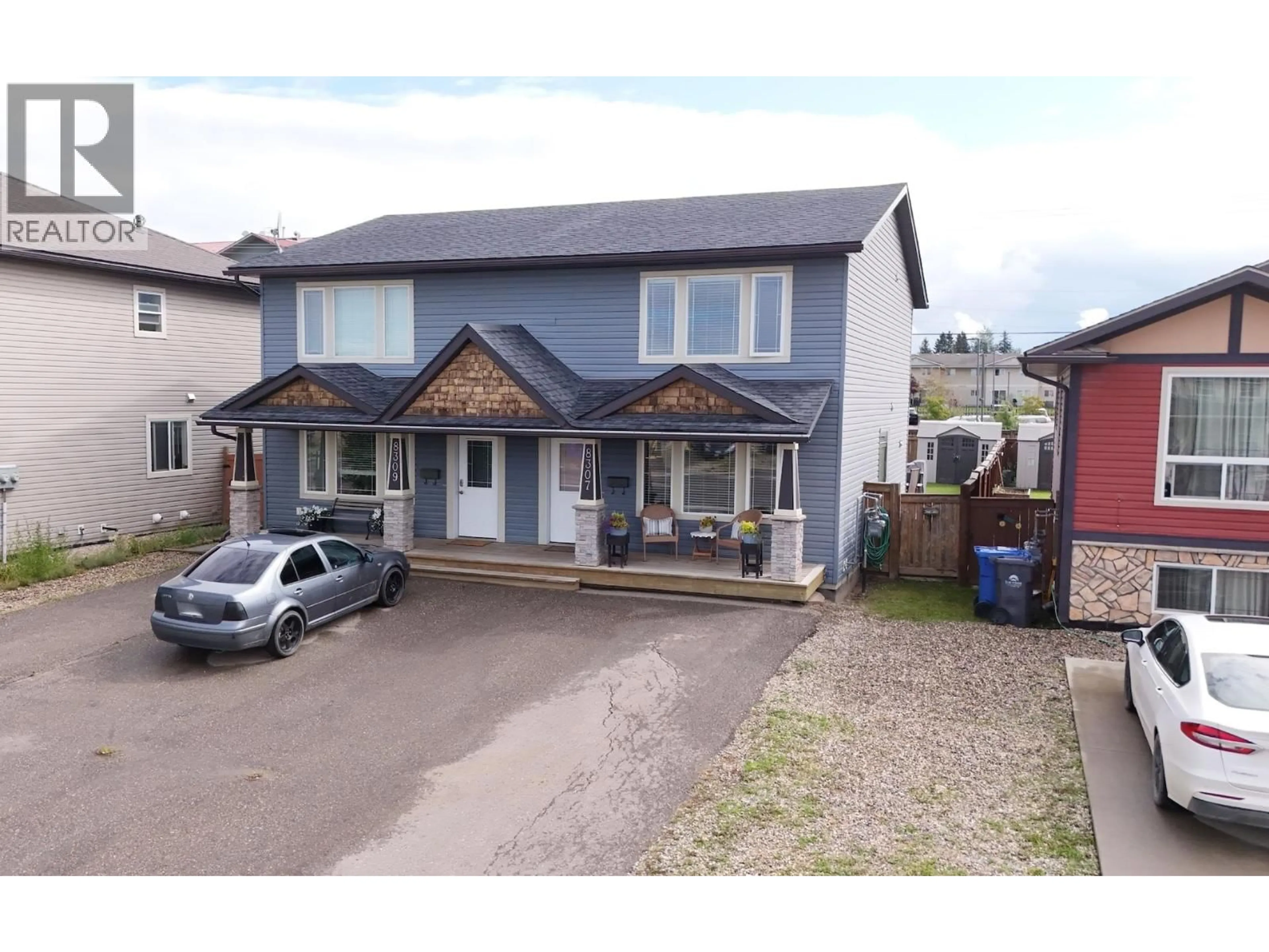 A pic from outside/outdoor area/front of a property/back of a property/a pic from drone, street for 8307 87 STREET, Fort St. John British Columbia V1J0H4