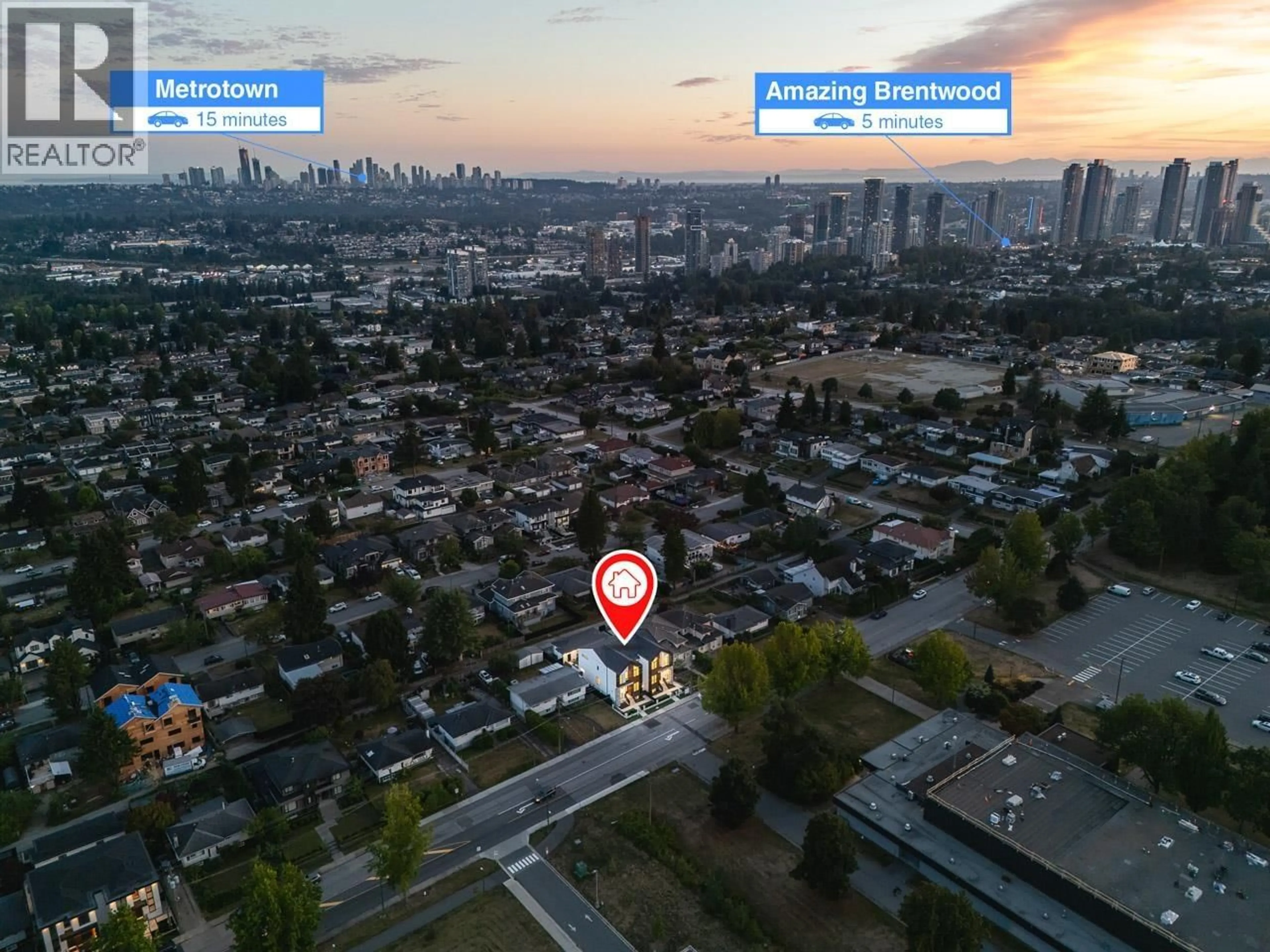 A pic from outside/outdoor area/front of a property/back of a property/a pic from drone, city buildings view from balcony for 2 - 6210 CURTIS STREET, Burnaby British Columbia V5B2A5
