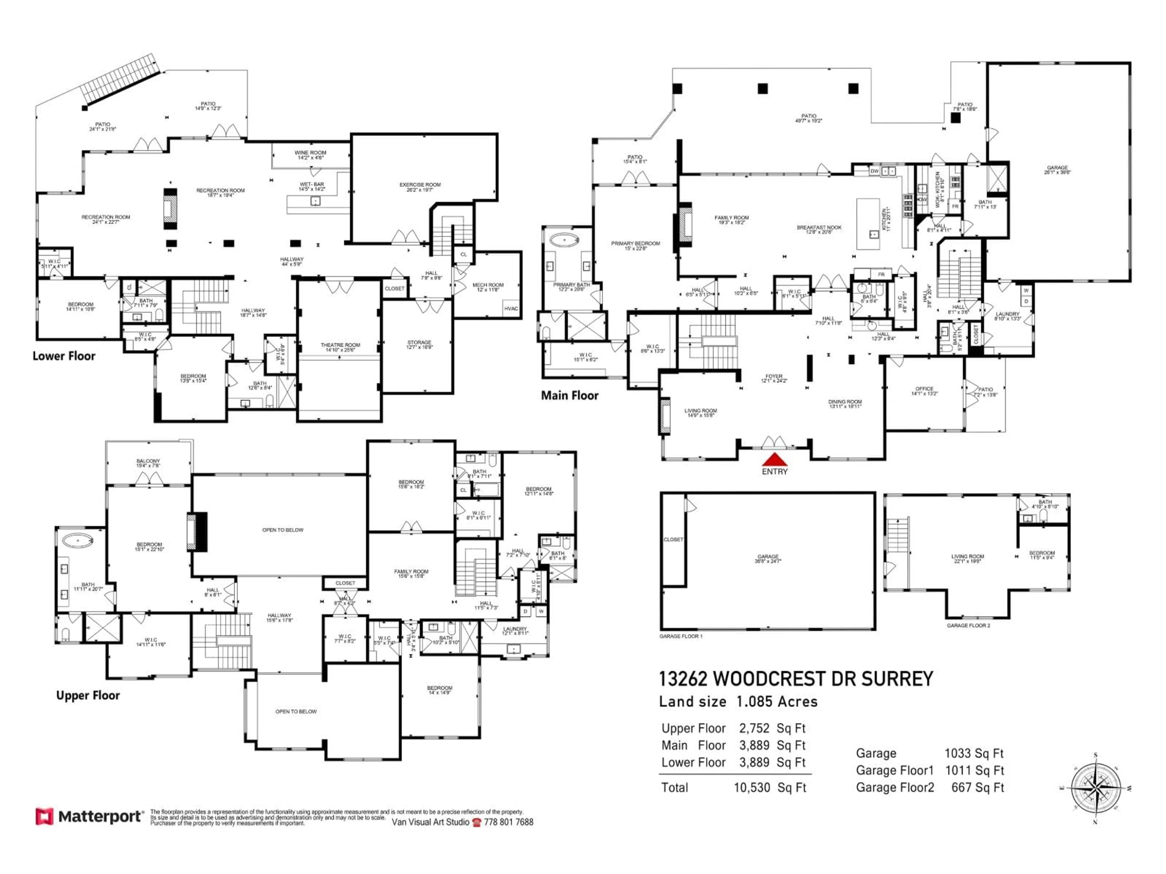 Floor plan for 13262 WOODCREST DRIVE, Surrey British Columbia V4P1W5