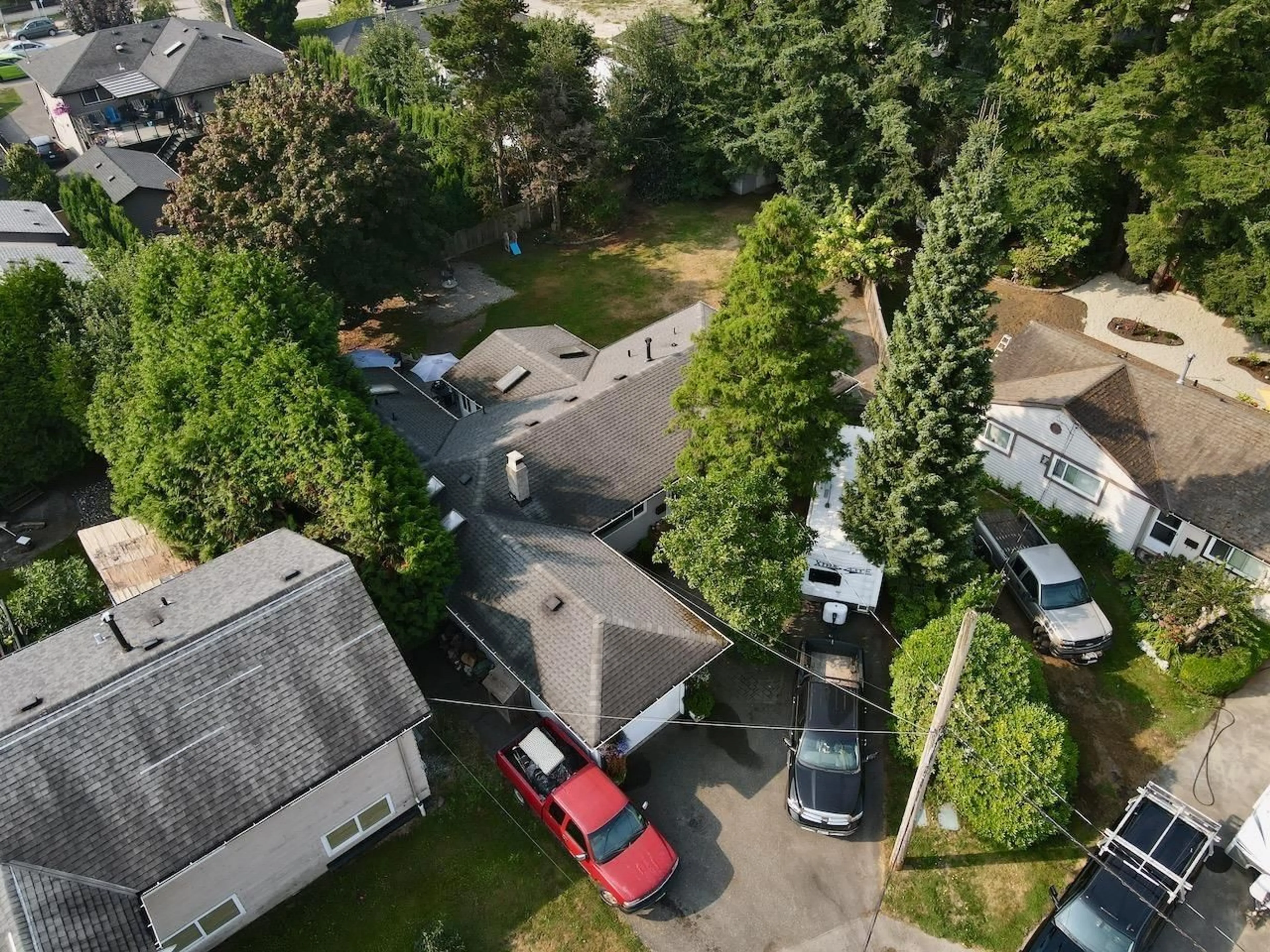 A pic from outside/outdoor area/front of a property/back of a property/a pic from drone, street for 8435 109B STREET, Delta British Columbia V4C4H4