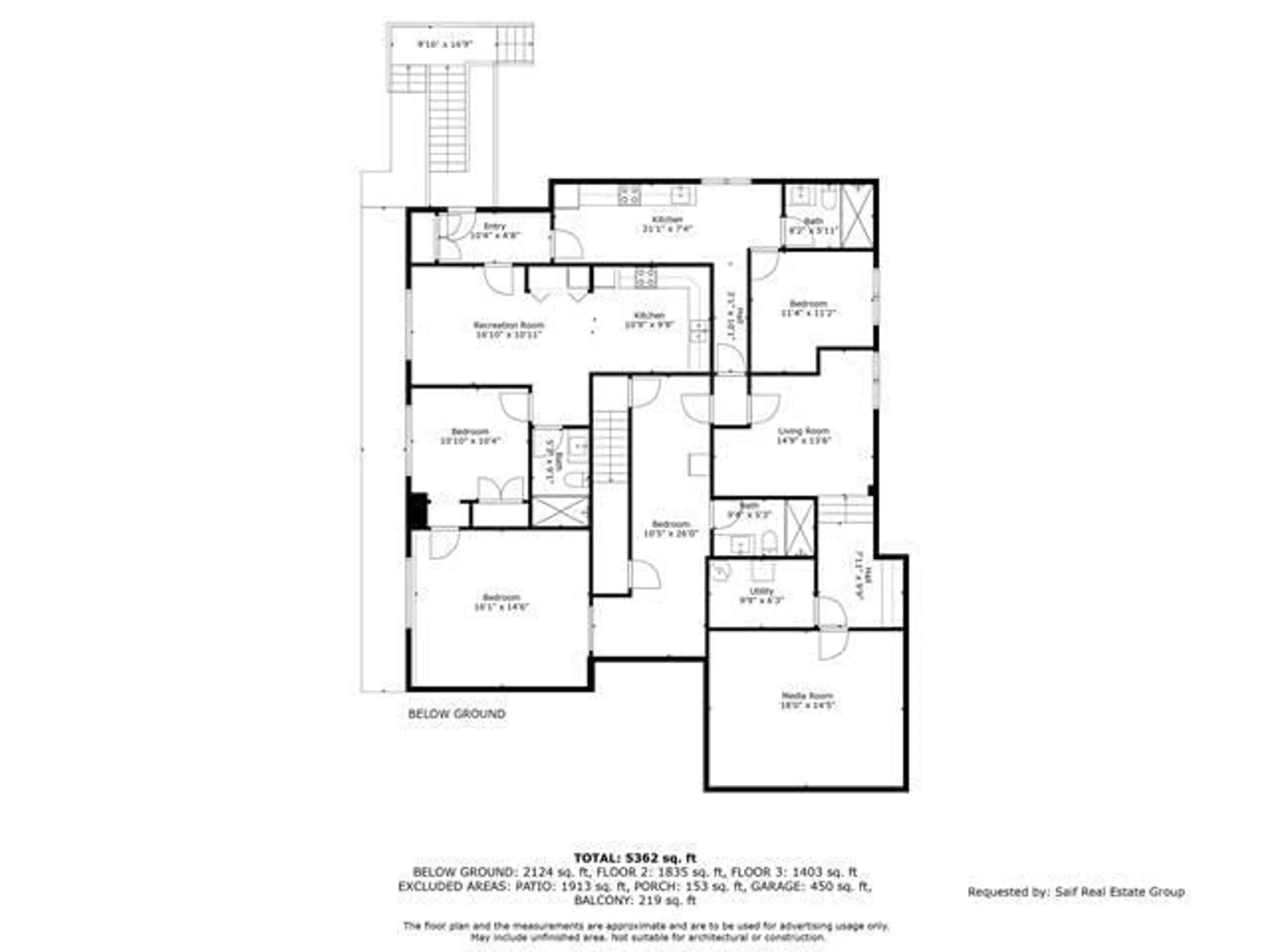 Floor plan for 10088 121 STREET, Surrey British Columbia V3V4K5