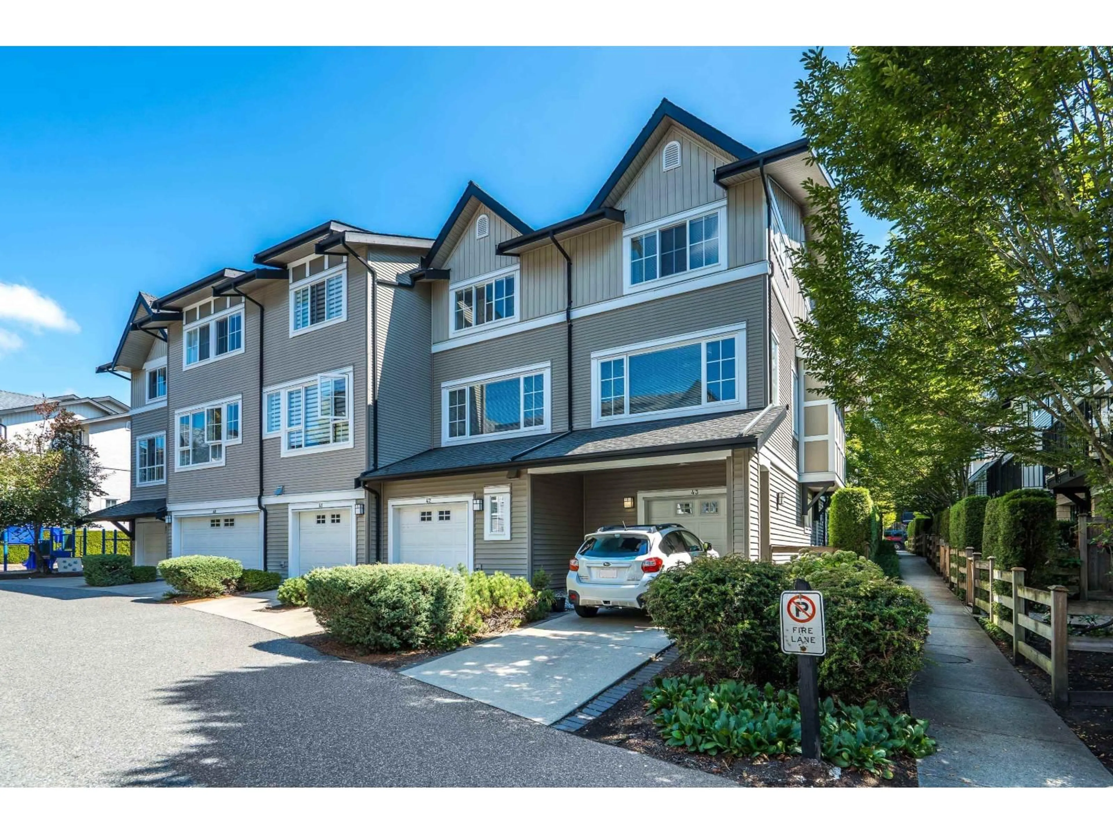 A pic from outside/outdoor area/front of a property/back of a property/a pic from drone, street for 43 - 2450 161A STREET, Surrey British Columbia V3S8K4