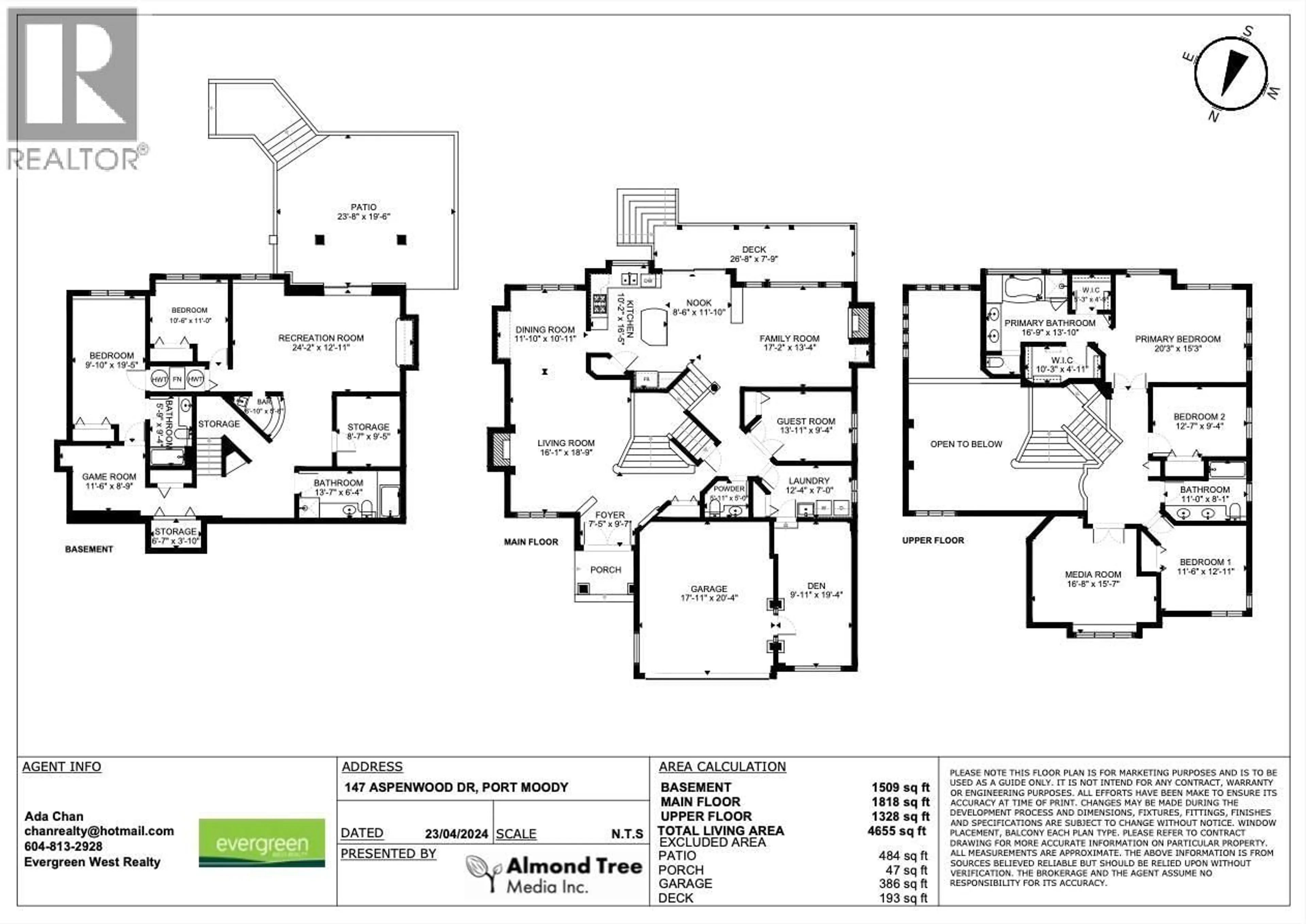 Floor plan for 147 ASPENWOOD DRIVE, Port Moody British Columbia V3H4V7
