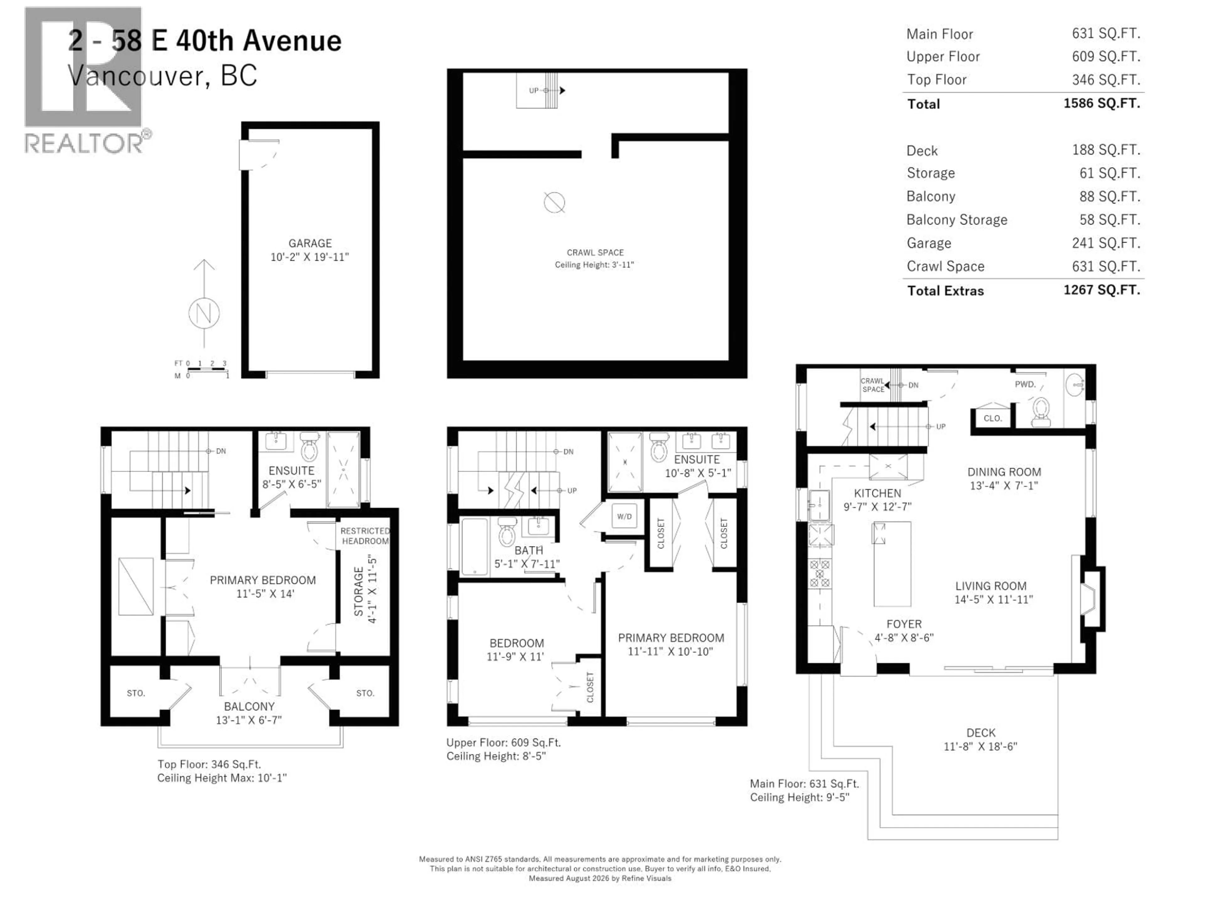 Floor plan for 2 - 58 40TH AVENUE, Vancouver British Columbia V5W1L4