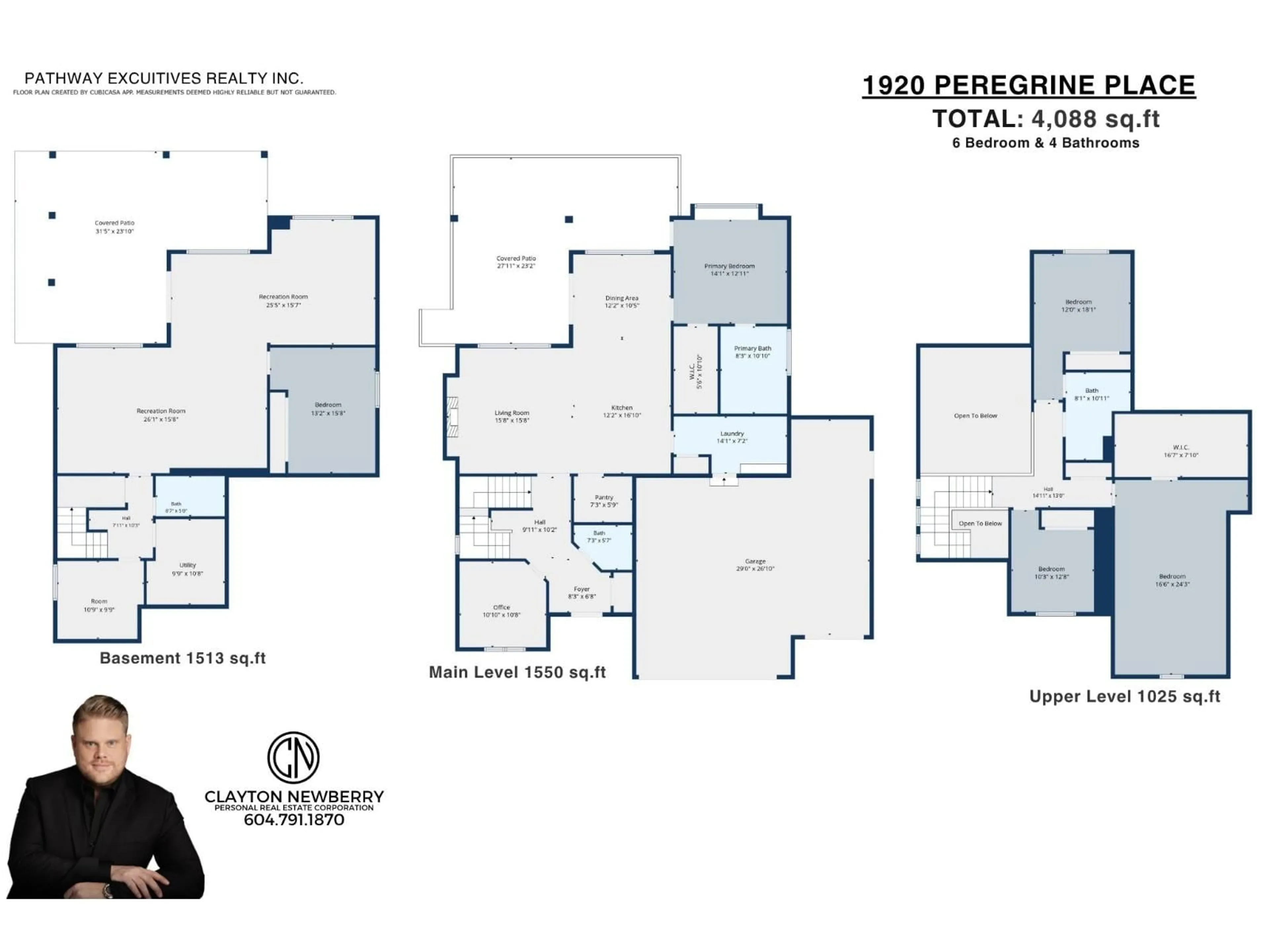 Floor plan for 1920 PEREGRINE PLACE, Agassiz British Columbia V0M1A1