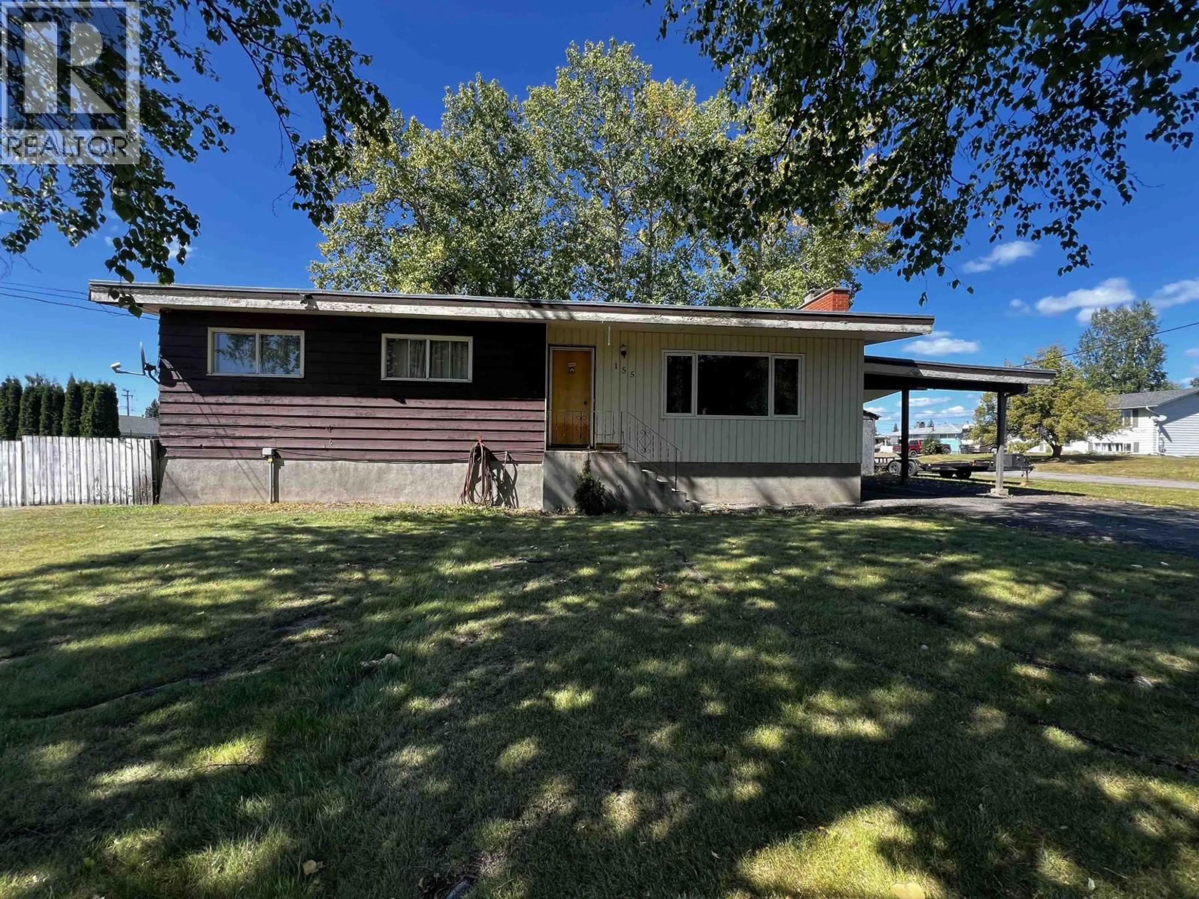 A pic from outside/outdoor area/front of a property/back of a property/a pic from drone, unknown for 155 TALUK CRESCENT, Fraser Lake British Columbia V0J1S0