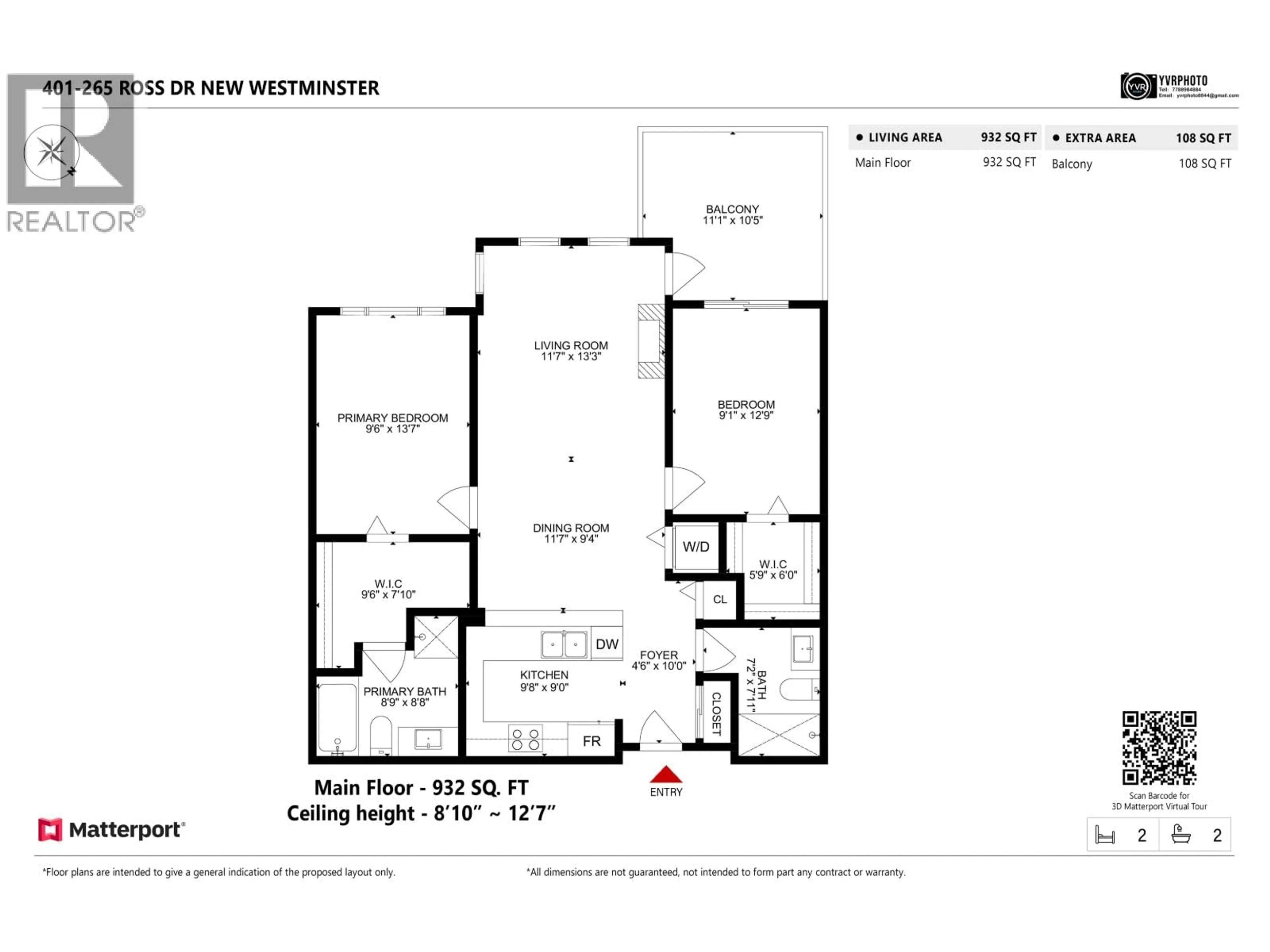 Floor plan for 401 - 265 ROSS DRIVE, New Westminster British Columbia V3L0C8
