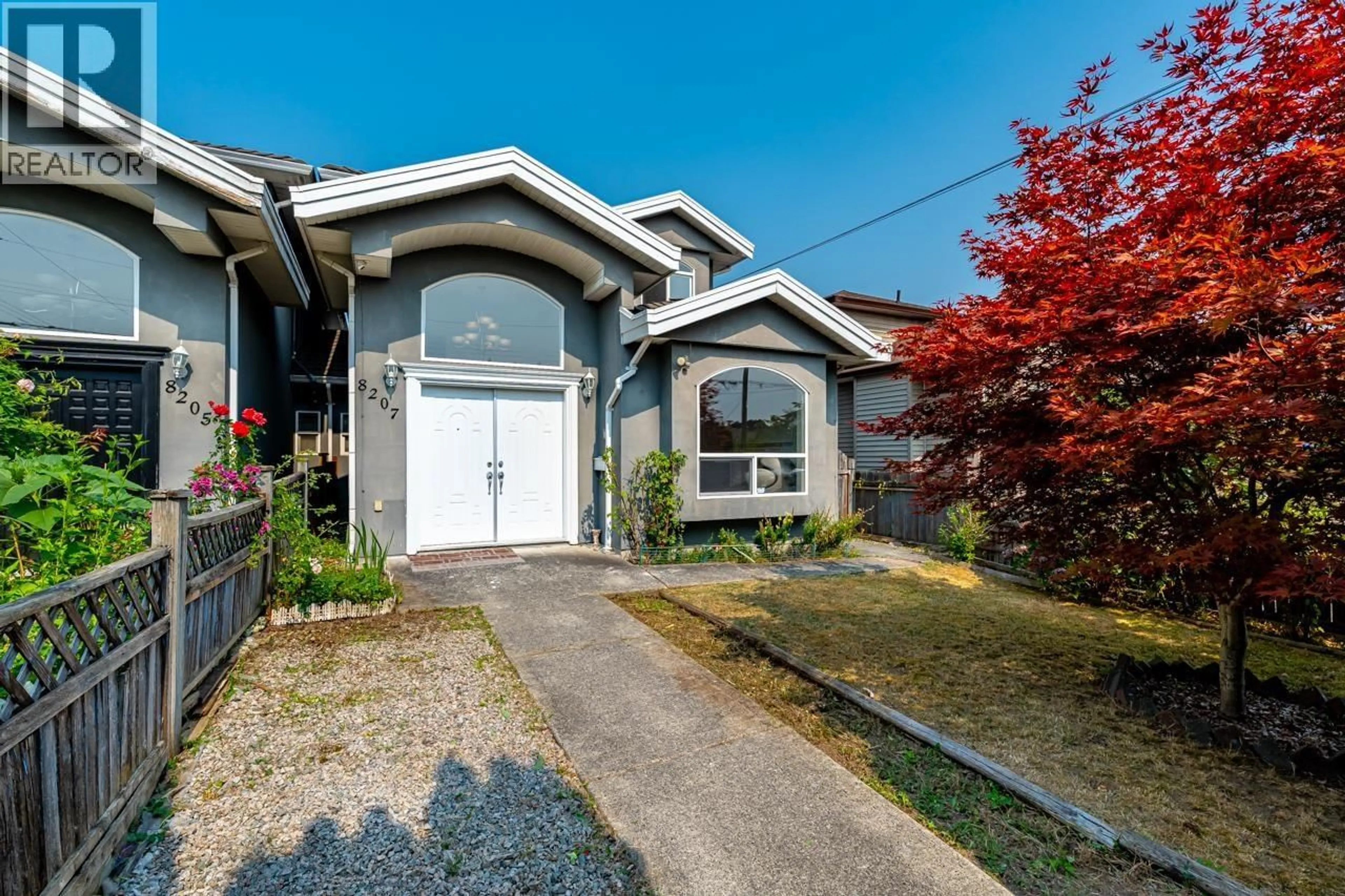 Home with vinyl exterior material, street for 8207 15TH AVENUE, Burnaby British Columbia V3N1X7