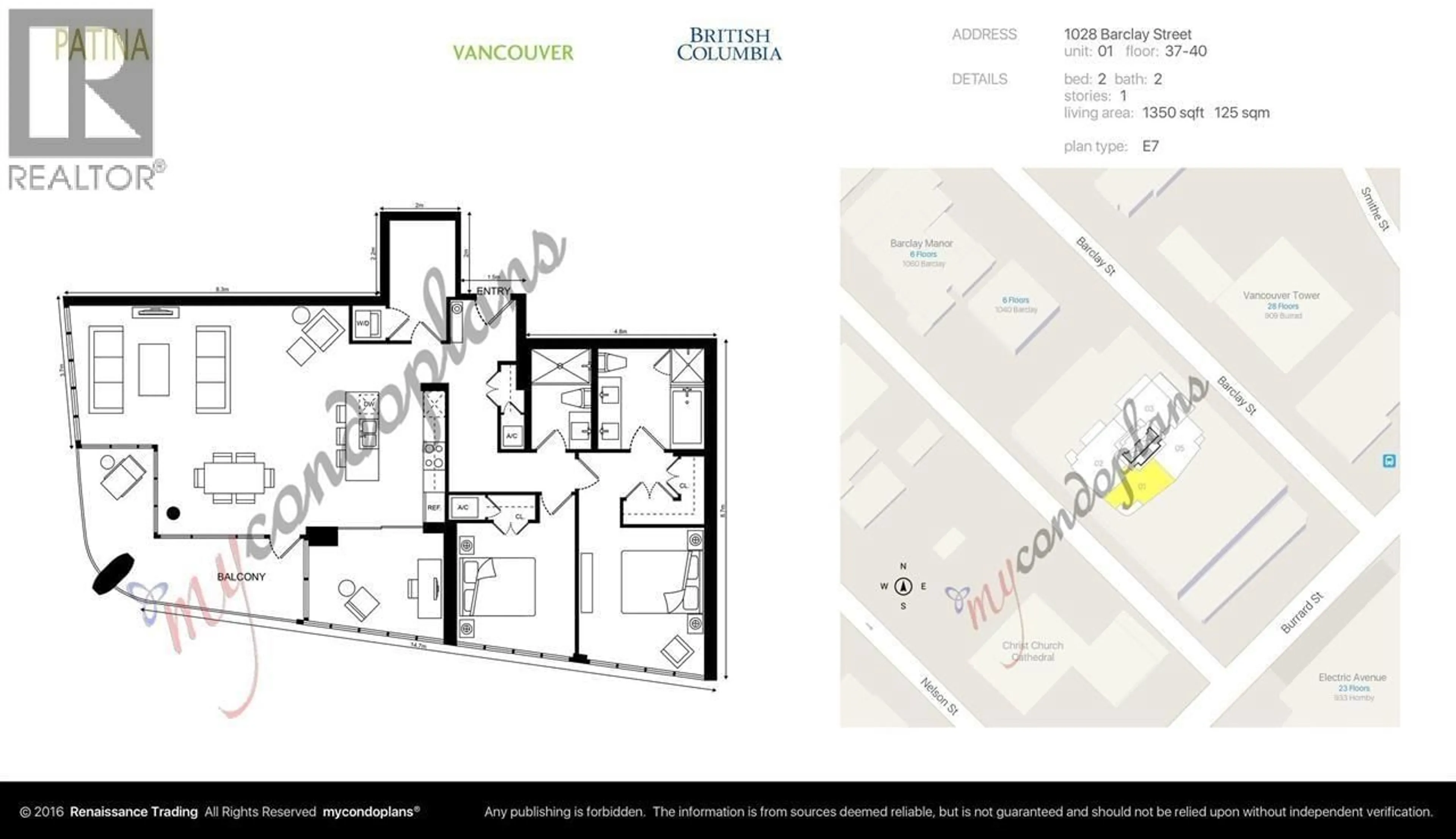 Floor plan for 4001 - 1028 BARCLAY STREET, Vancouver British Columbia V6E0B1