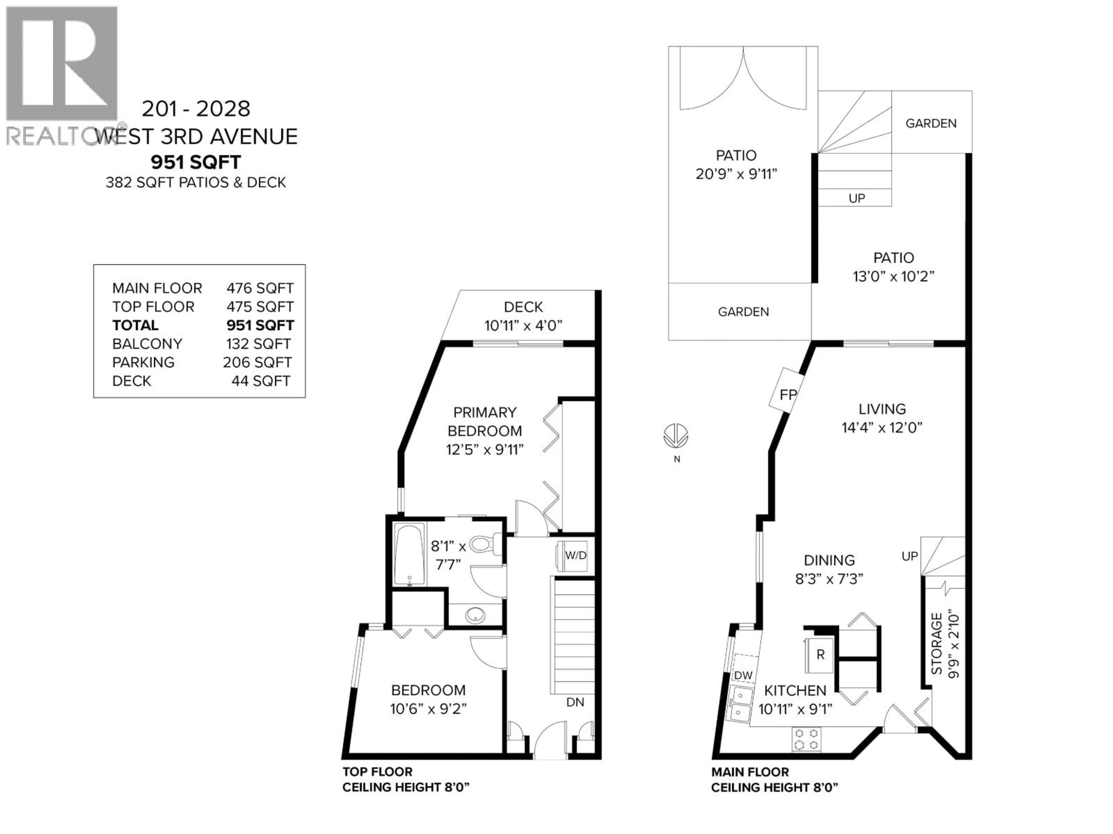 Floor plan for 201 - 2028 3RD AVENUE, Vancouver British Columbia V6J1L5