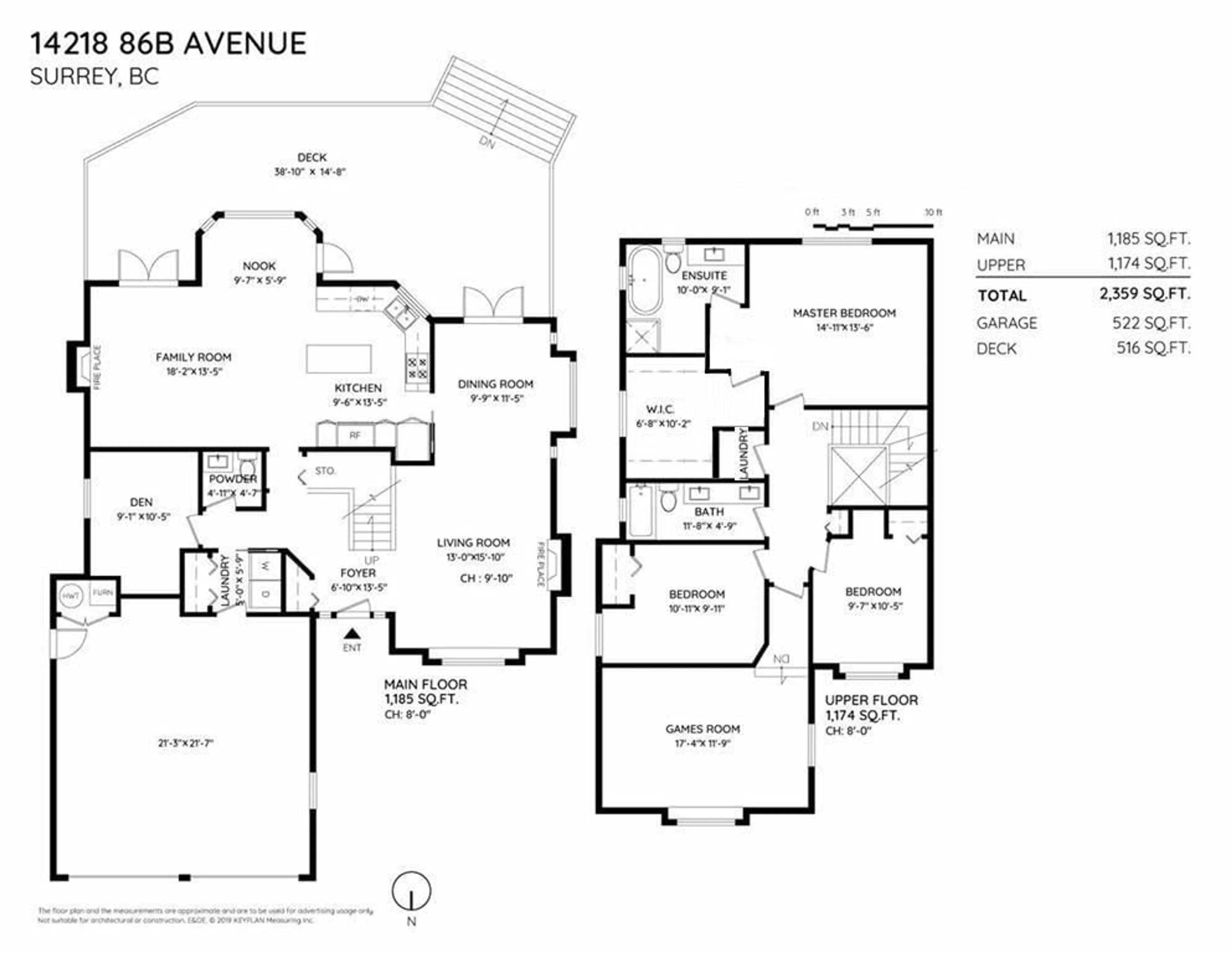 Floor plan for 14218 86B AVENUE, Surrey British Columbia V3W0N7
