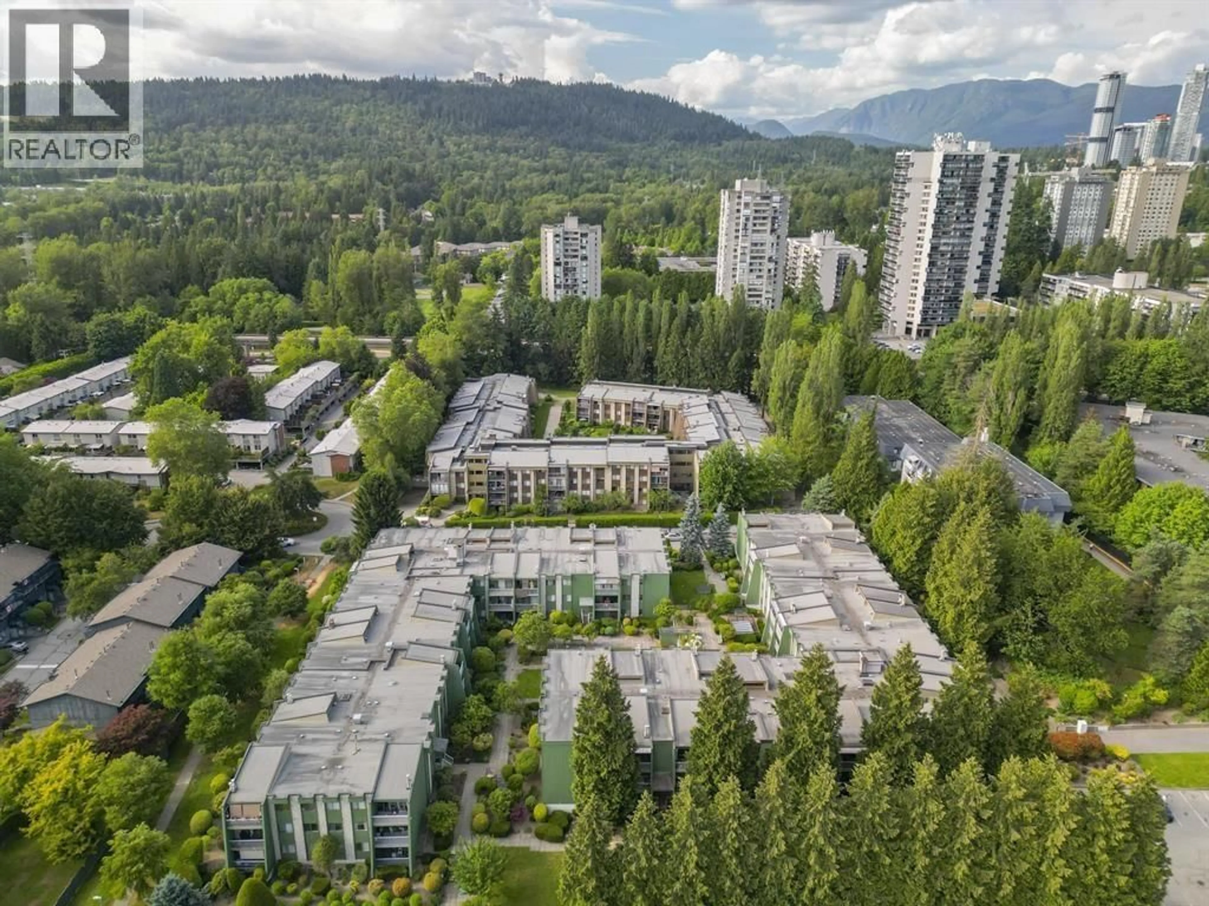 A pic from outside/outdoor area/front of a property/back of a property/a pic from drone, unknown for 112 - 3901 CARRIGAN COURT, Burnaby British Columbia V3N4K1