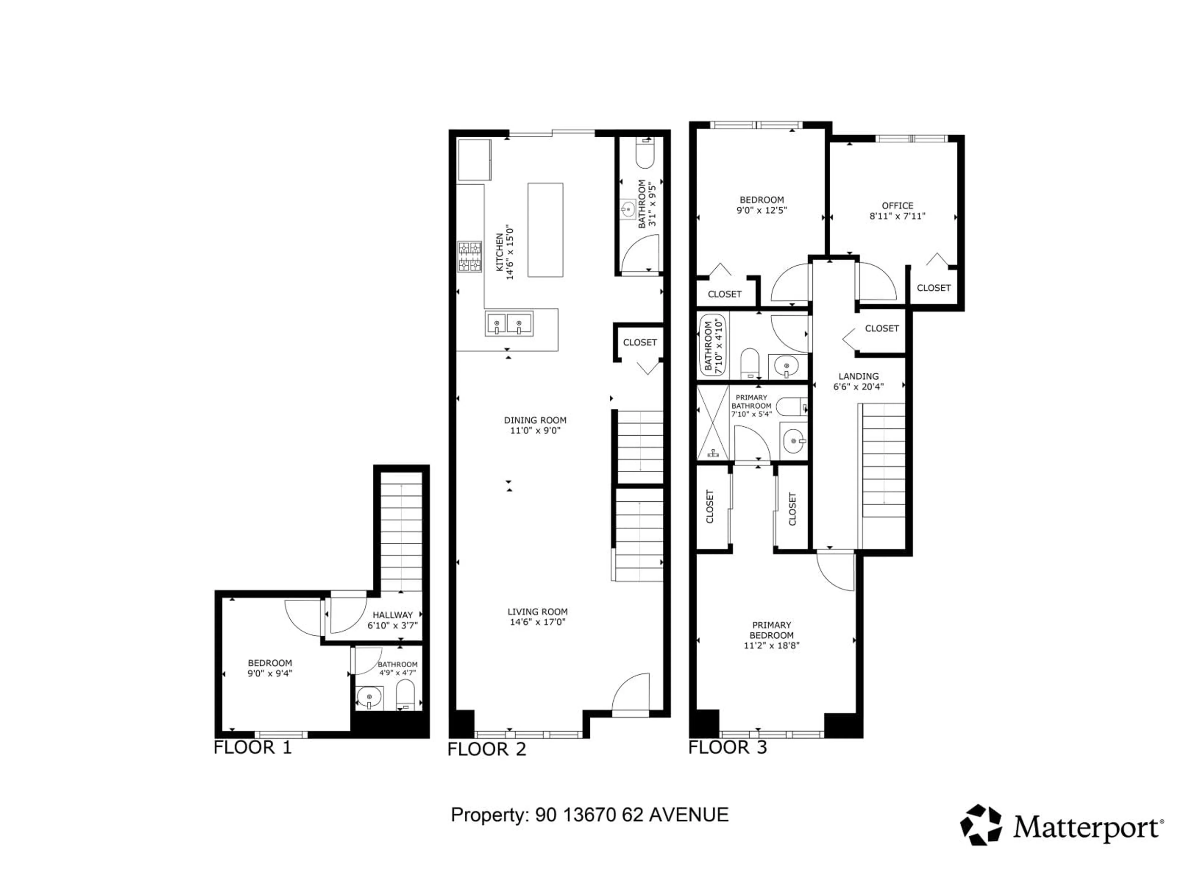 Floor plan for 90 - 13670 62 AVENUE, Surrey British Columbia V3X0H8