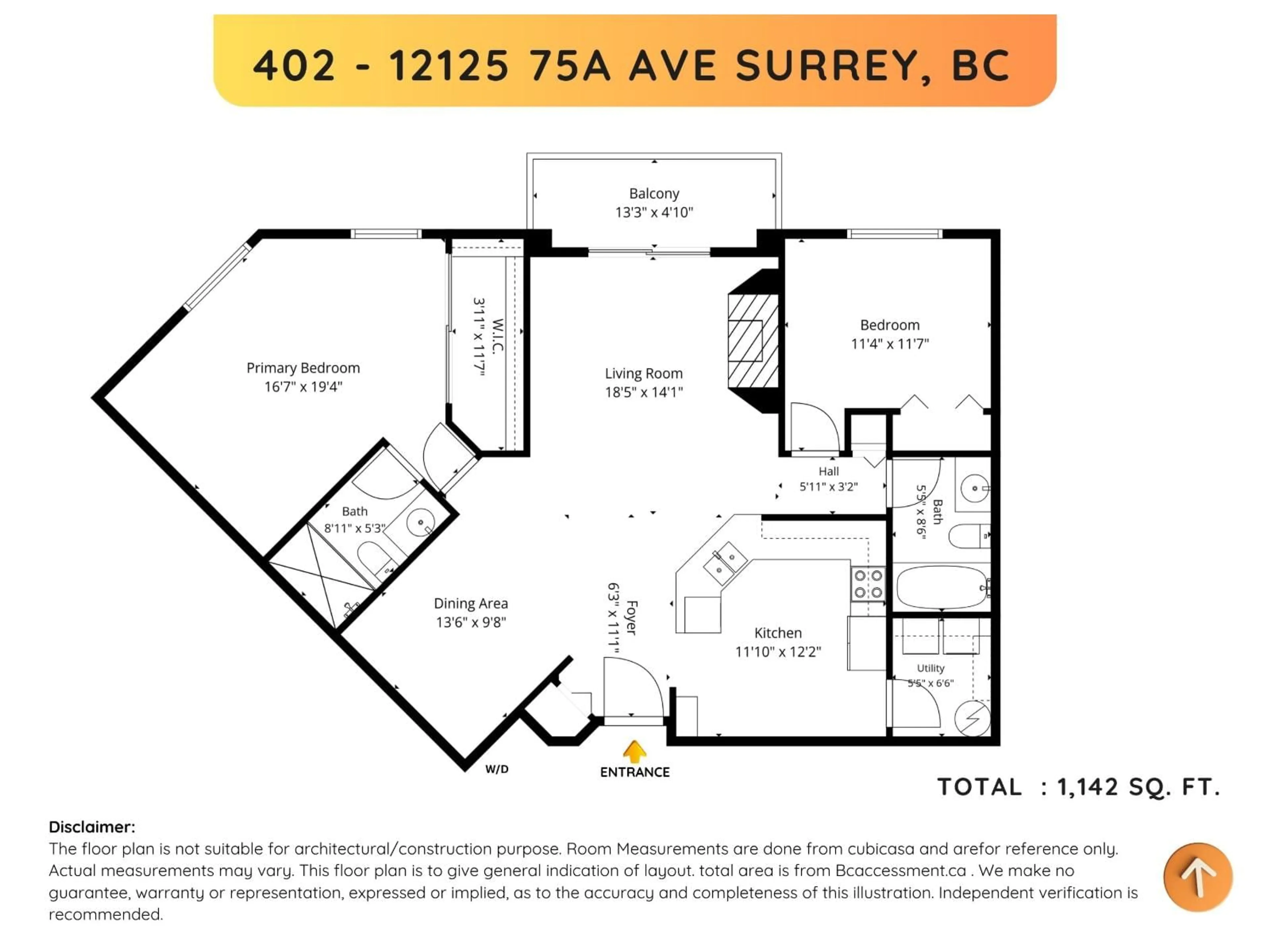 Floor plan for 402 - 12125 75A AVENUE, Surrey British Columbia V3W1B9