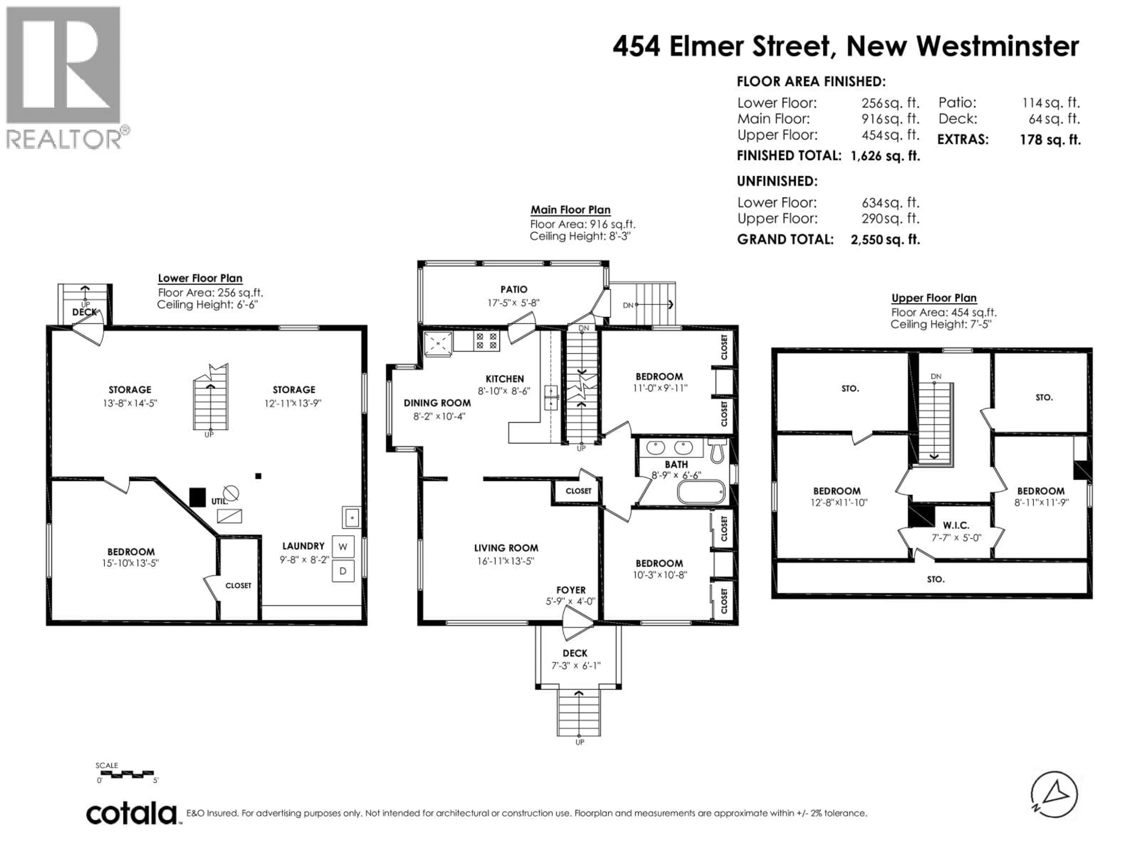 Floor plan for 454 ELMER STREET, New Westminster British Columbia V3L4M5
