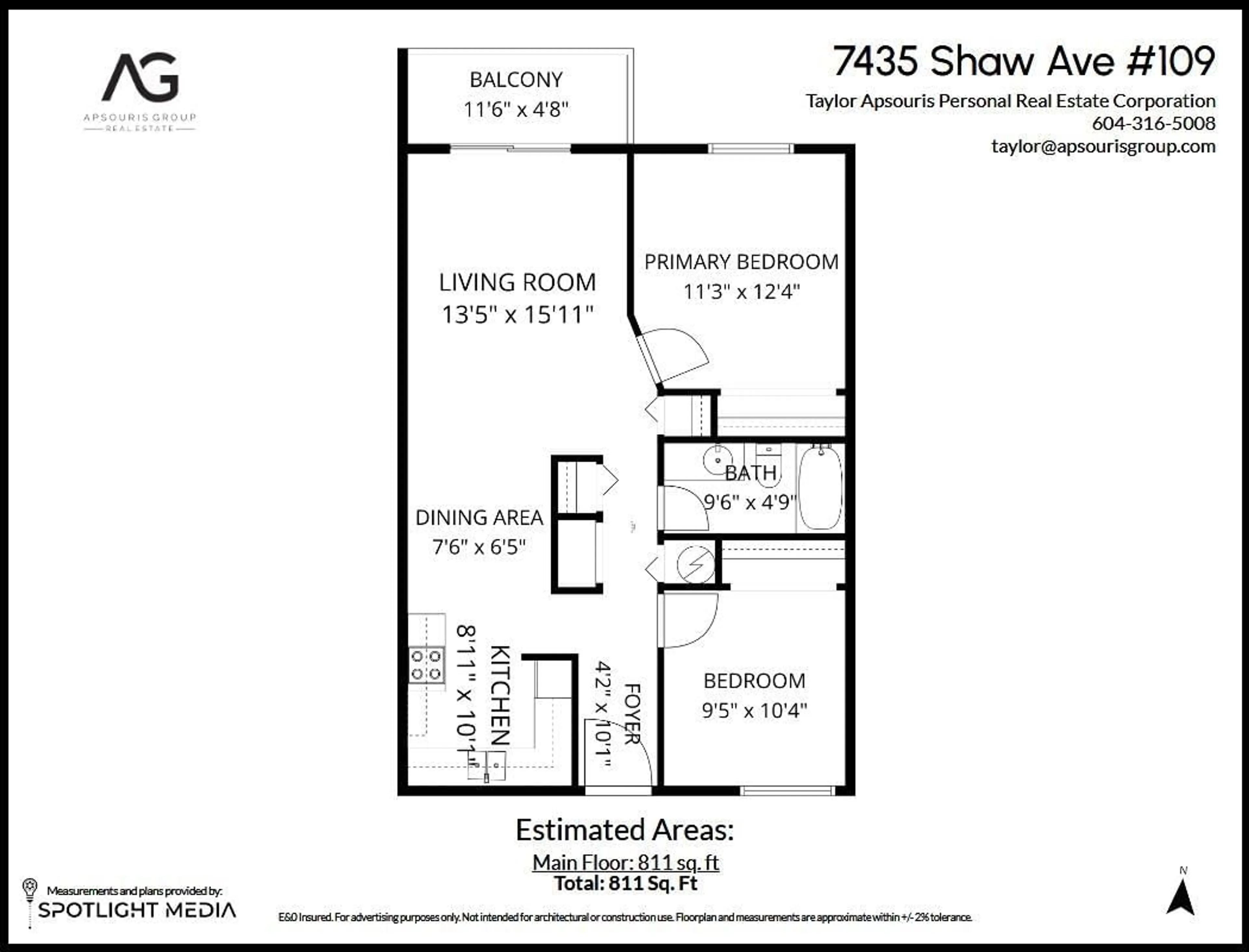 Floor plan for 109 - 7435 SHAW AVENUE, Chilliwack British Columbia V2R3C1