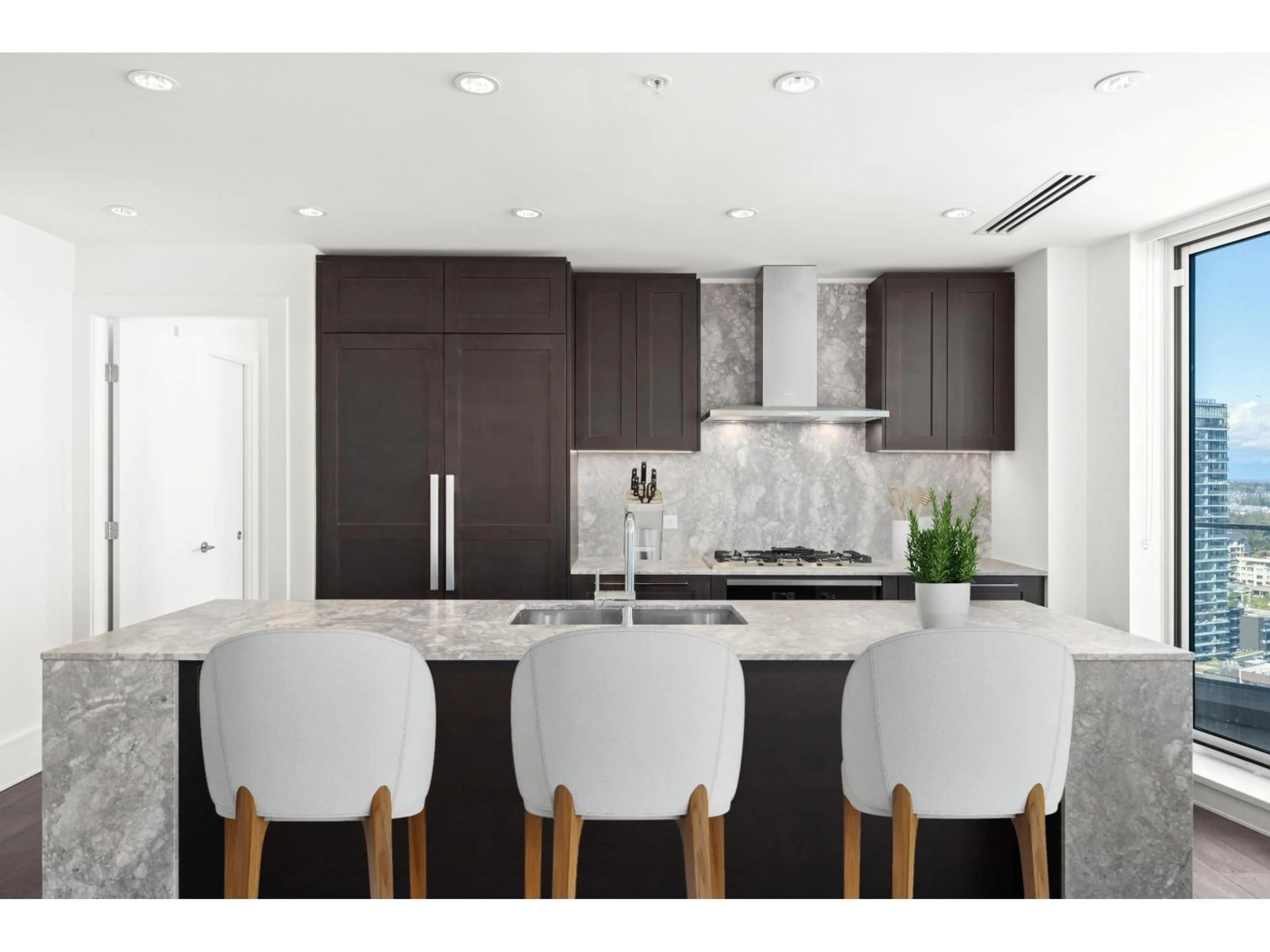 Contemporary kitchen, ceramic/tile floor for 2102 - 1501 FOSTER STREET, White Rock British Columbia V4B0C3