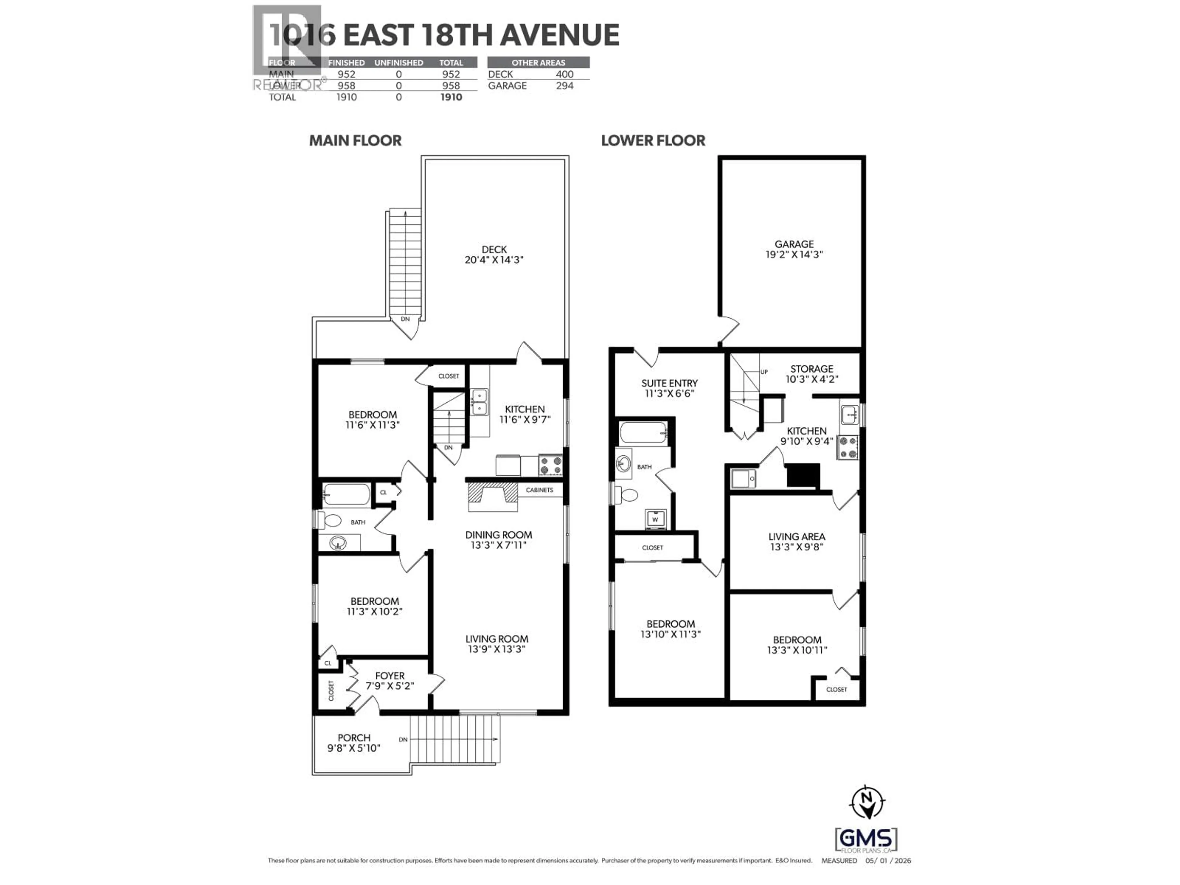 Floor plan for 1016 18TH AVENUE, Vancouver British Columbia V5V1H1
