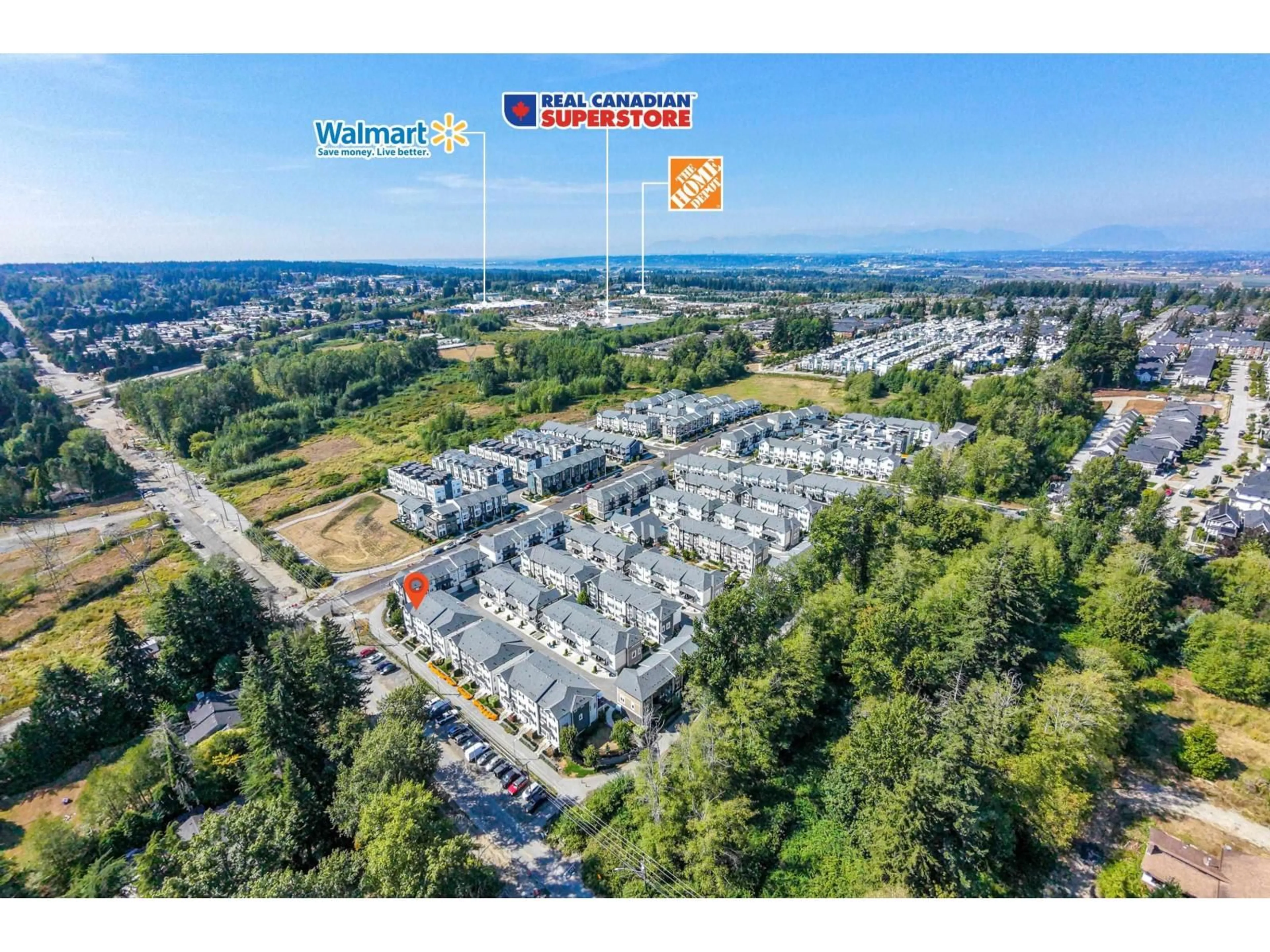 A pic from outside/outdoor area/front of a property/back of a property/a pic from drone, mountain view for 20 - 2070 OAK MEADOWS DRIVE, Surrey British Columbia V3Z1J1