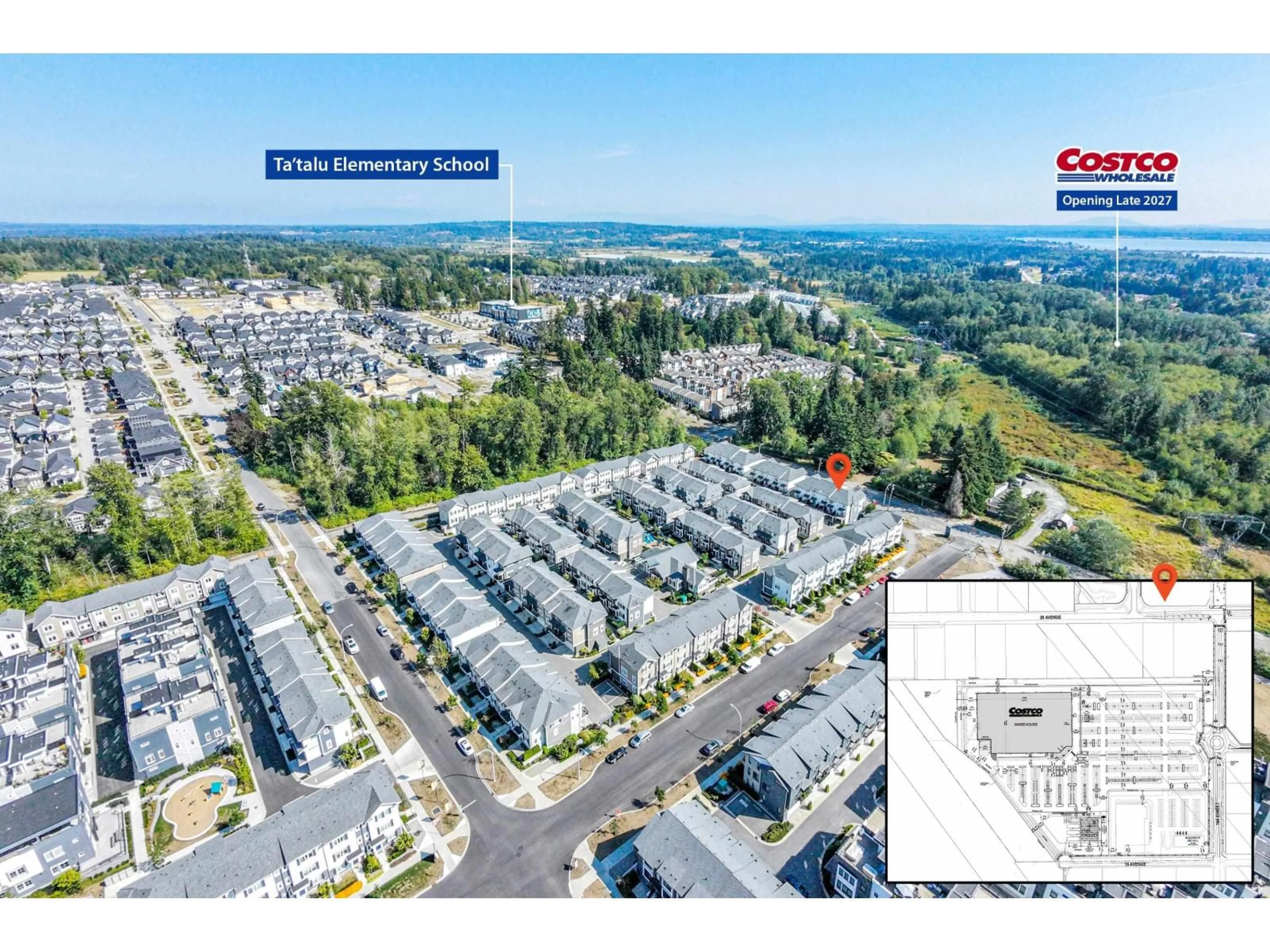 A pic from outside/outdoor area/front of a property/back of a property/a pic from drone, mountain view for 20 - 2070 OAK MEADOWS DRIVE, Surrey British Columbia V3Z1J1