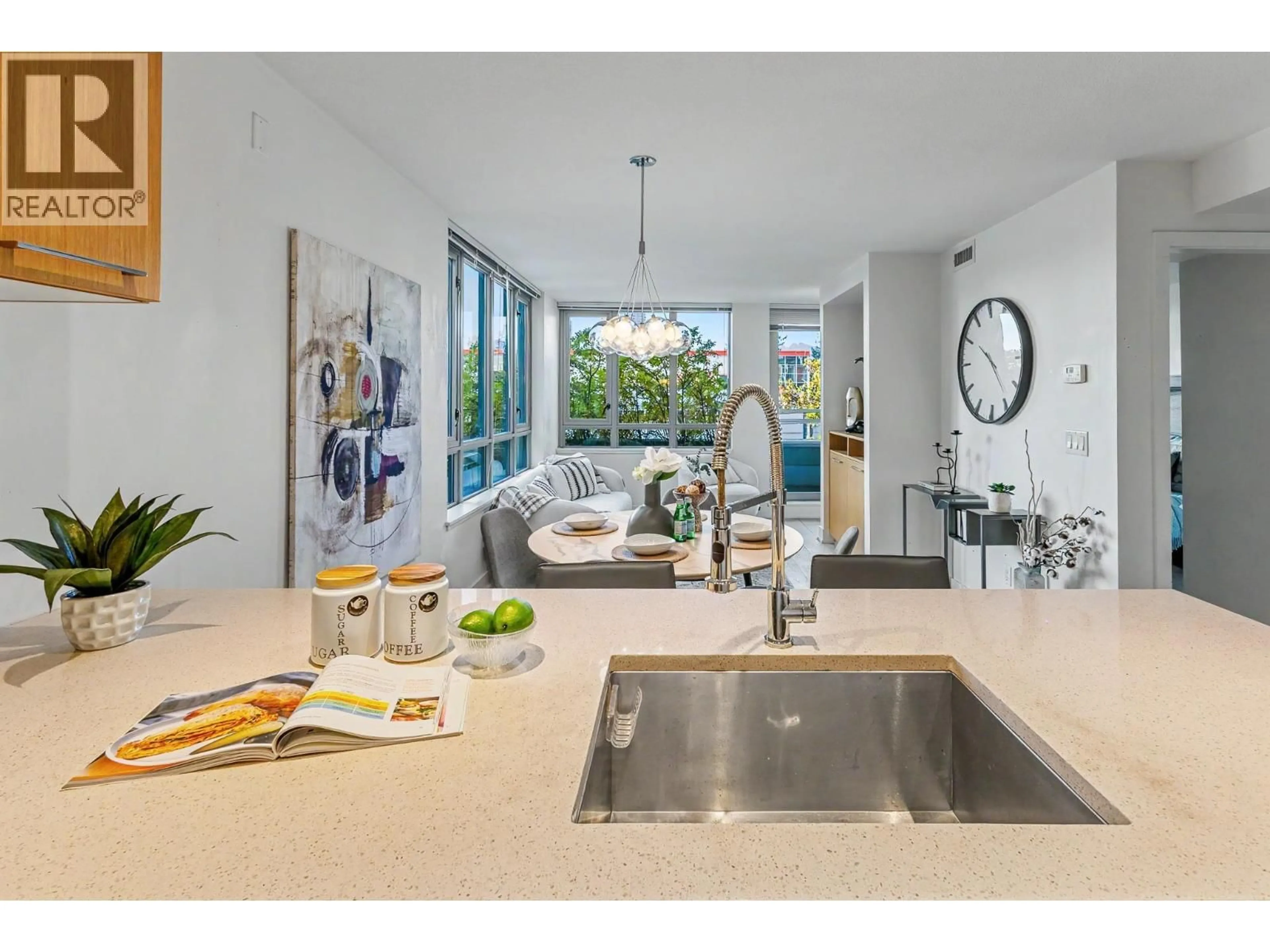 Open concept kitchen, ceramic/tile floor for 207 - 1680 4TH AVENUE, Vancouver British Columbia V6J0B7