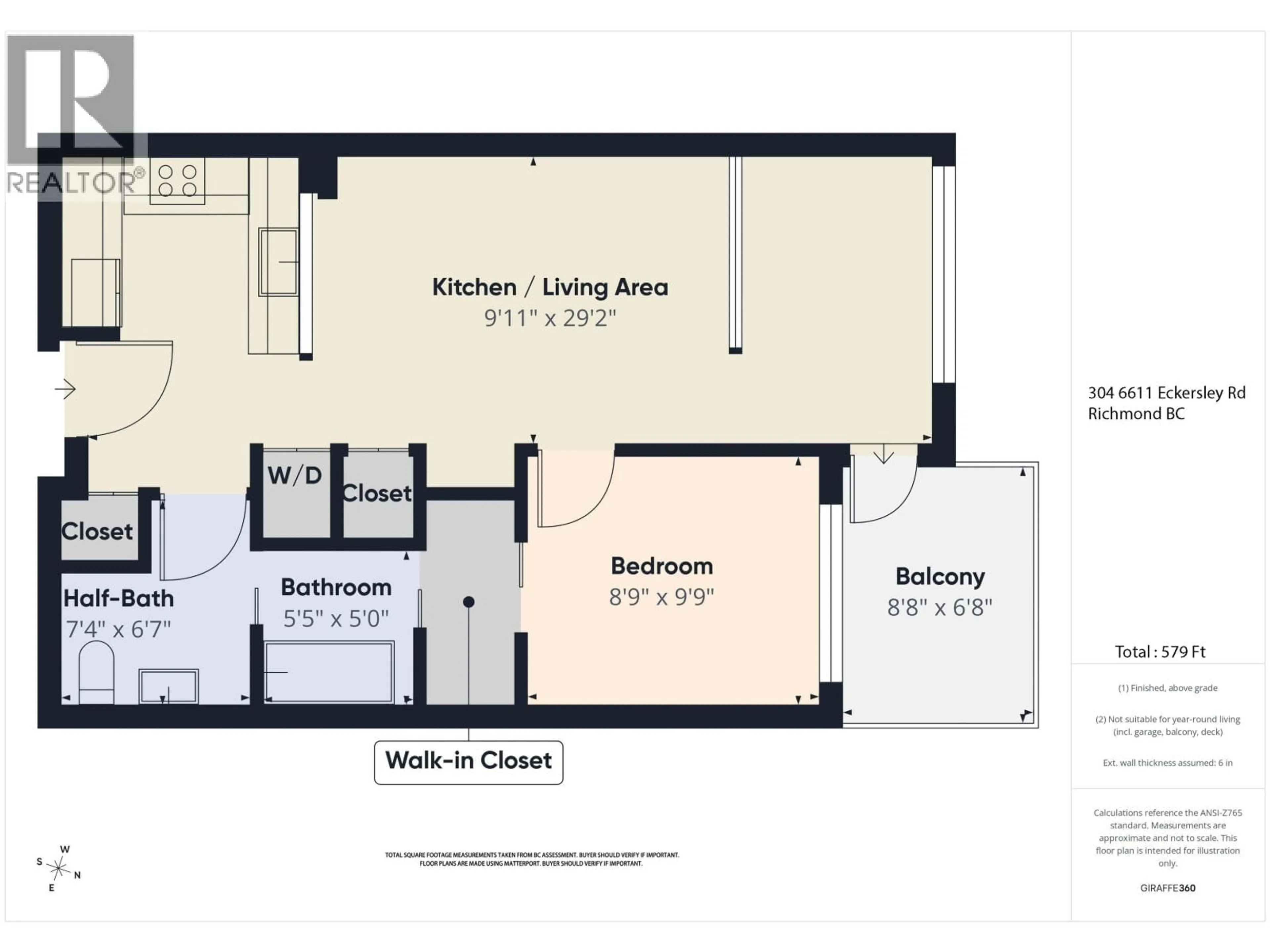 Floor plan for 304 - 6611 ECKERSLEY ROAD, Richmond British Columbia V6Y0B7
