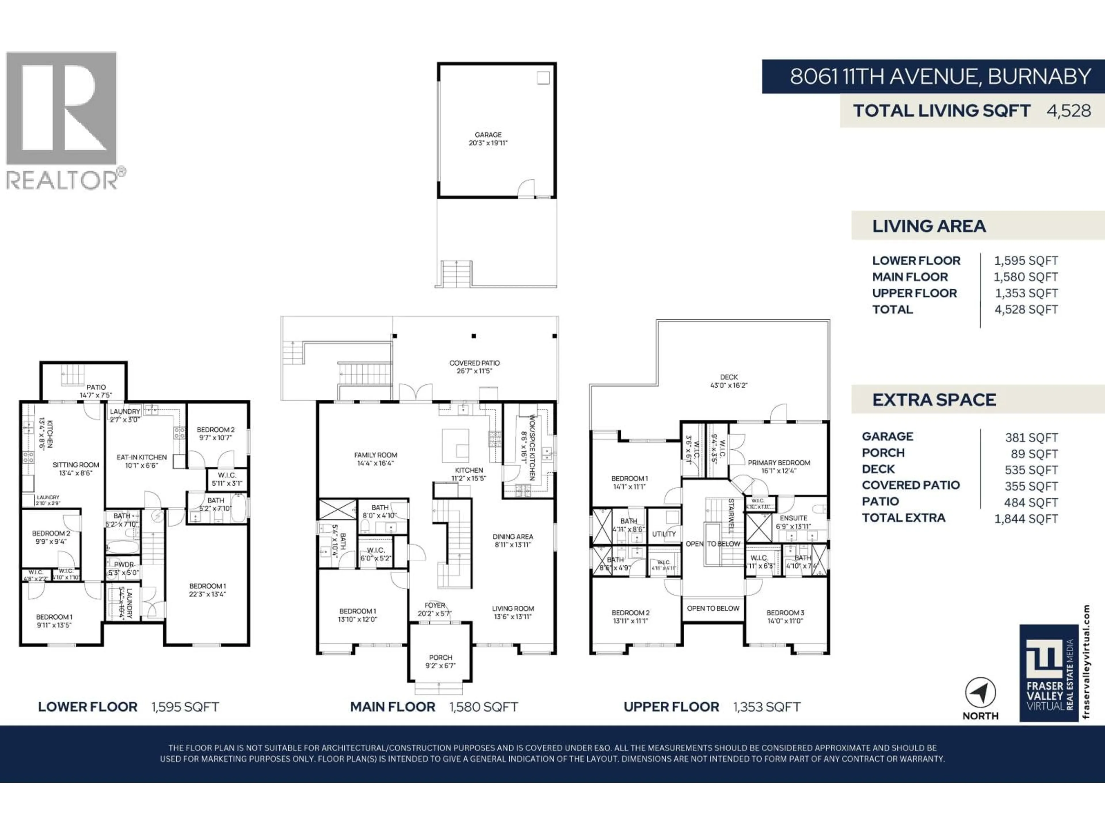 Floor plan for 8061 11TH AVENUE, Burnaby British Columbia V3N2N8
