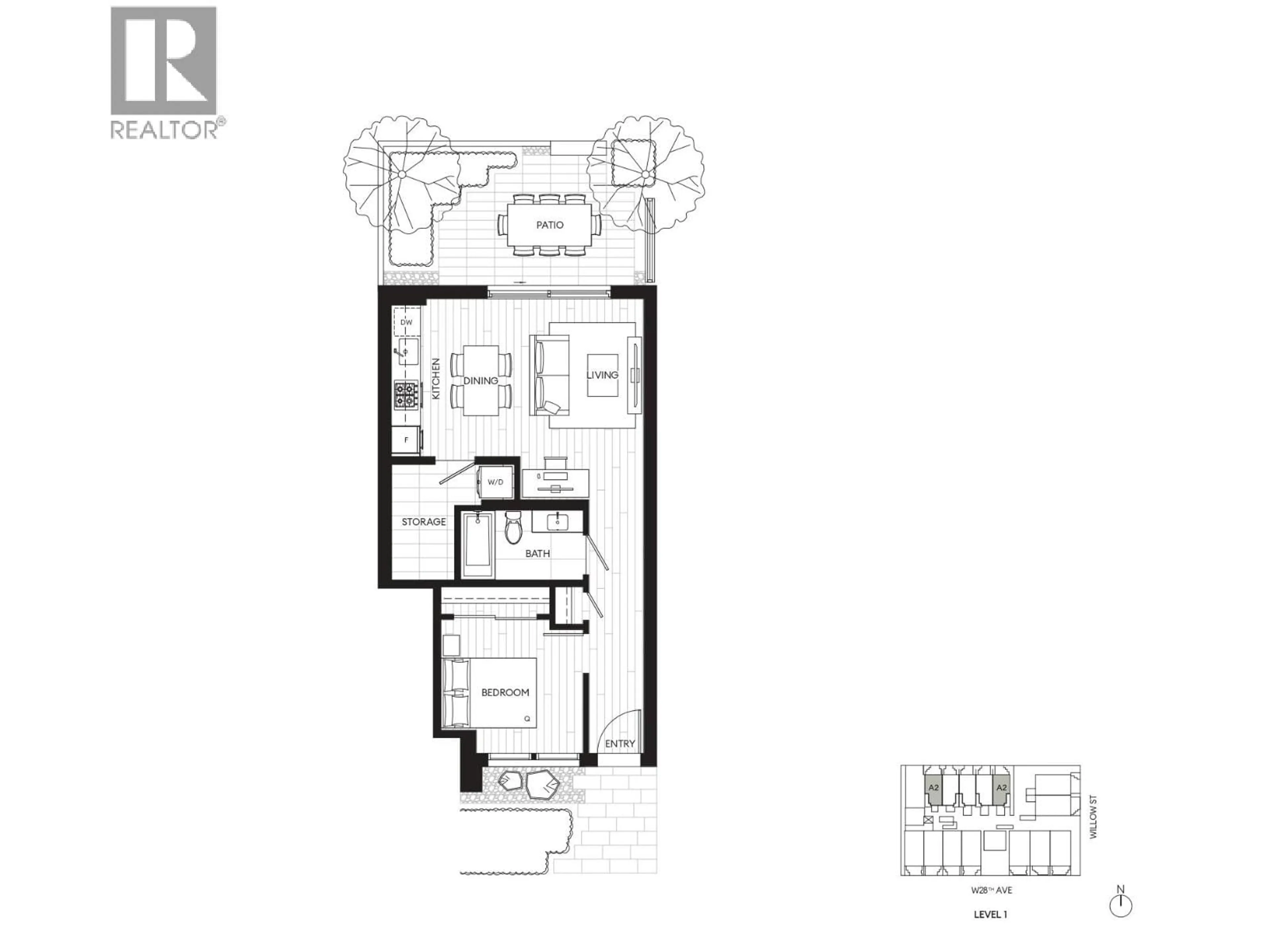 Floor plan for 103 - 4383 WILLOW STREET, Vancouver British Columbia V5Z2H6