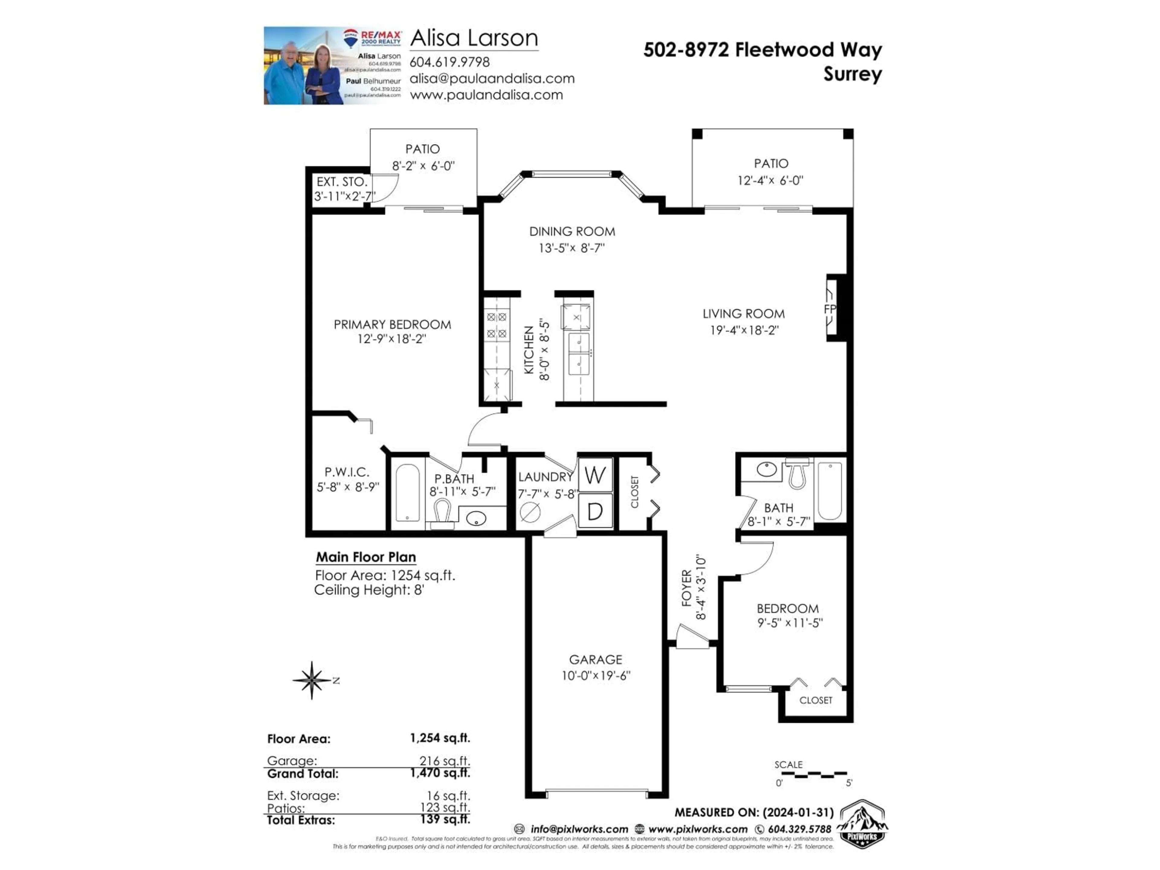 Floor plan for 502 - 8972 FLEETWOOD WAY, Surrey British Columbia V3R0T5