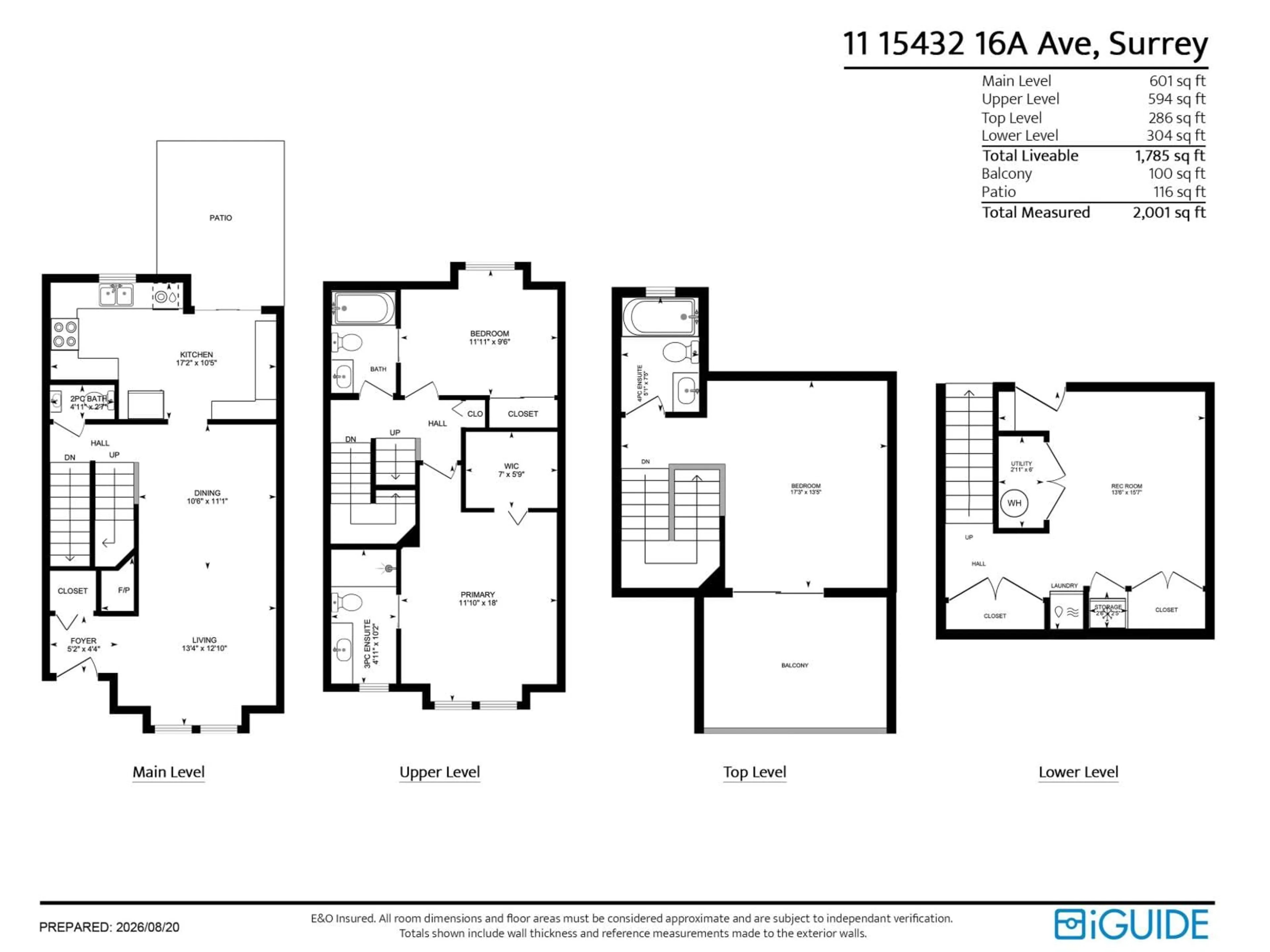 Floor plan for 11 - 15432 16A AVENUE, Surrey British Columbia V4A1T3