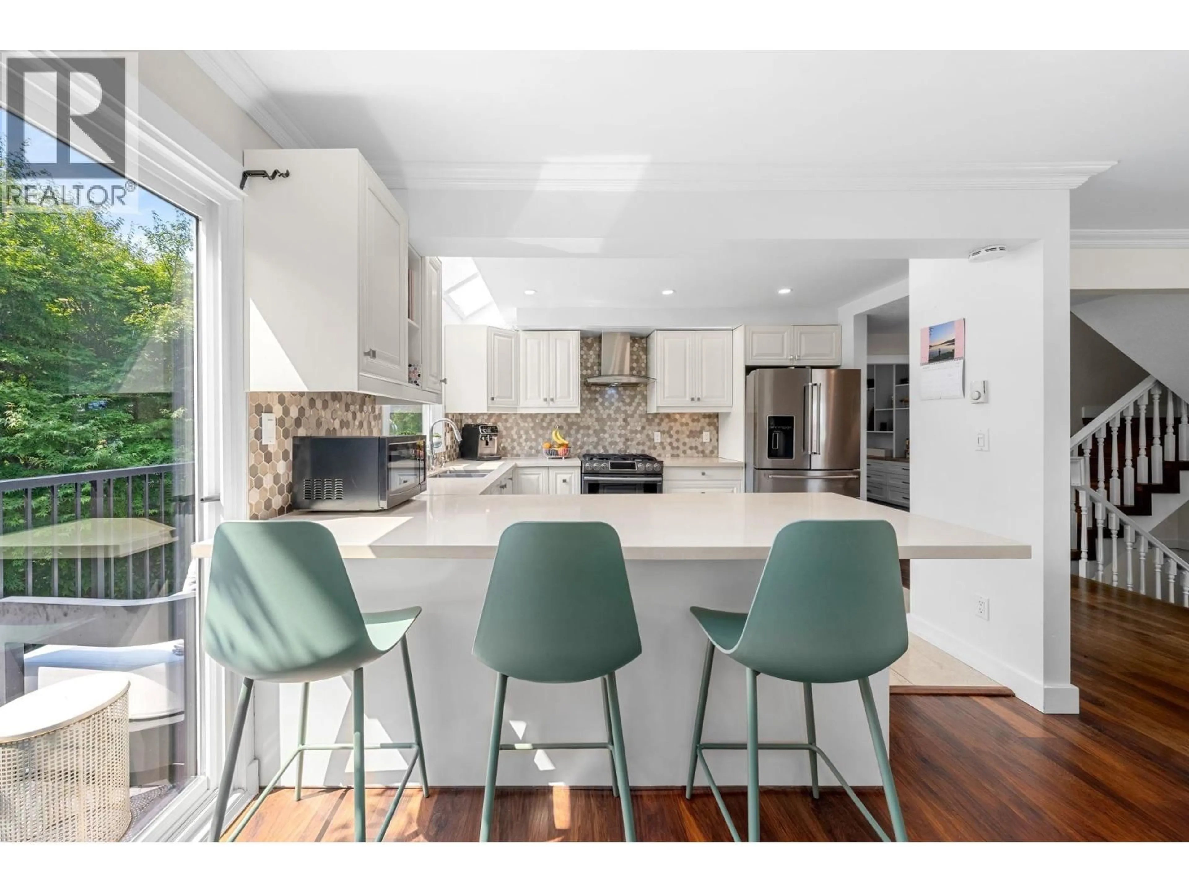 Contemporary kitchen, ceramic/tile floor for 4 - 230 16TH STREET, North Vancouver British Columbia V7M1T6