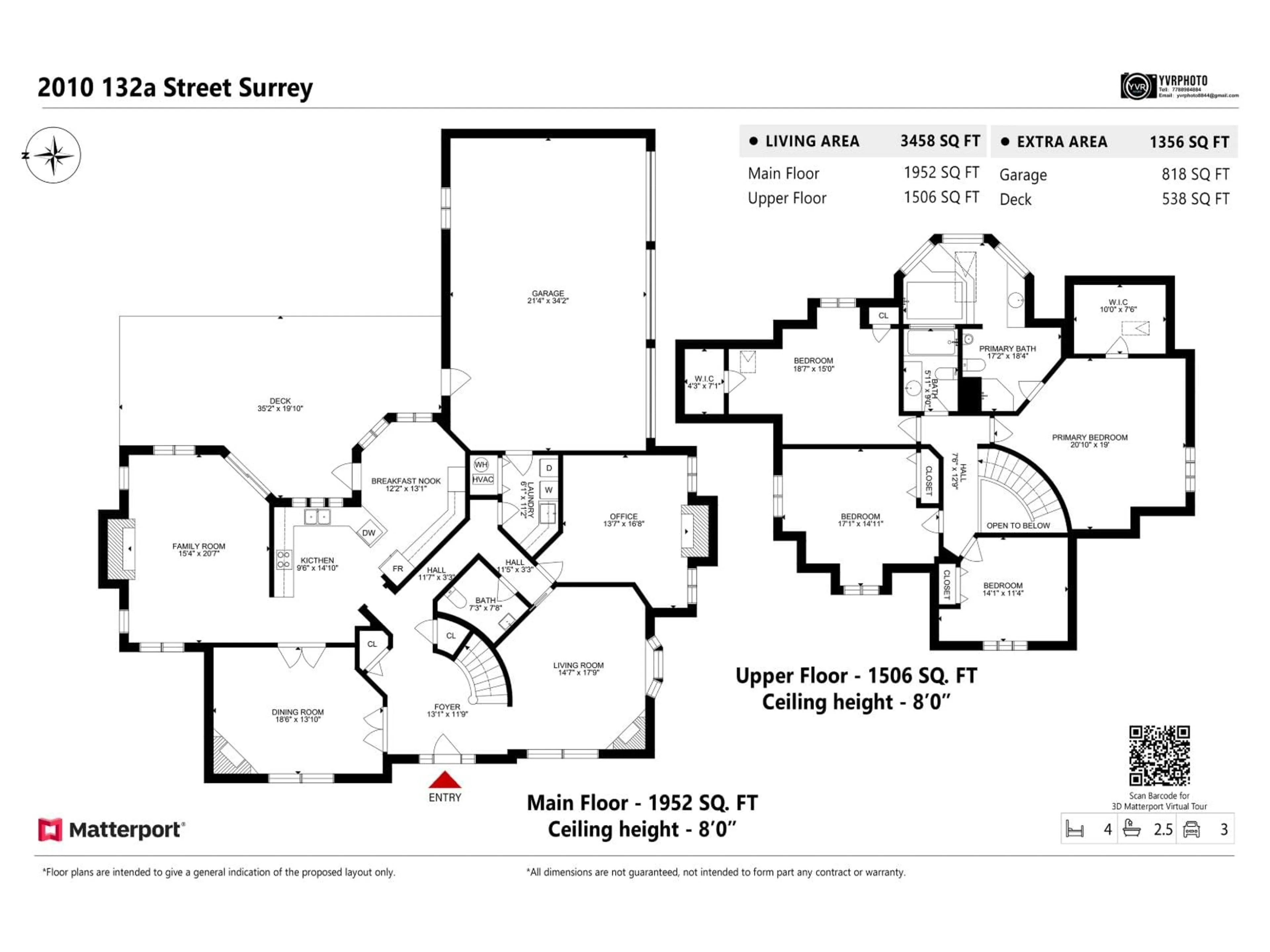 Floor plan for 2010 132A STREET, Surrey British Columbia V4A9K2