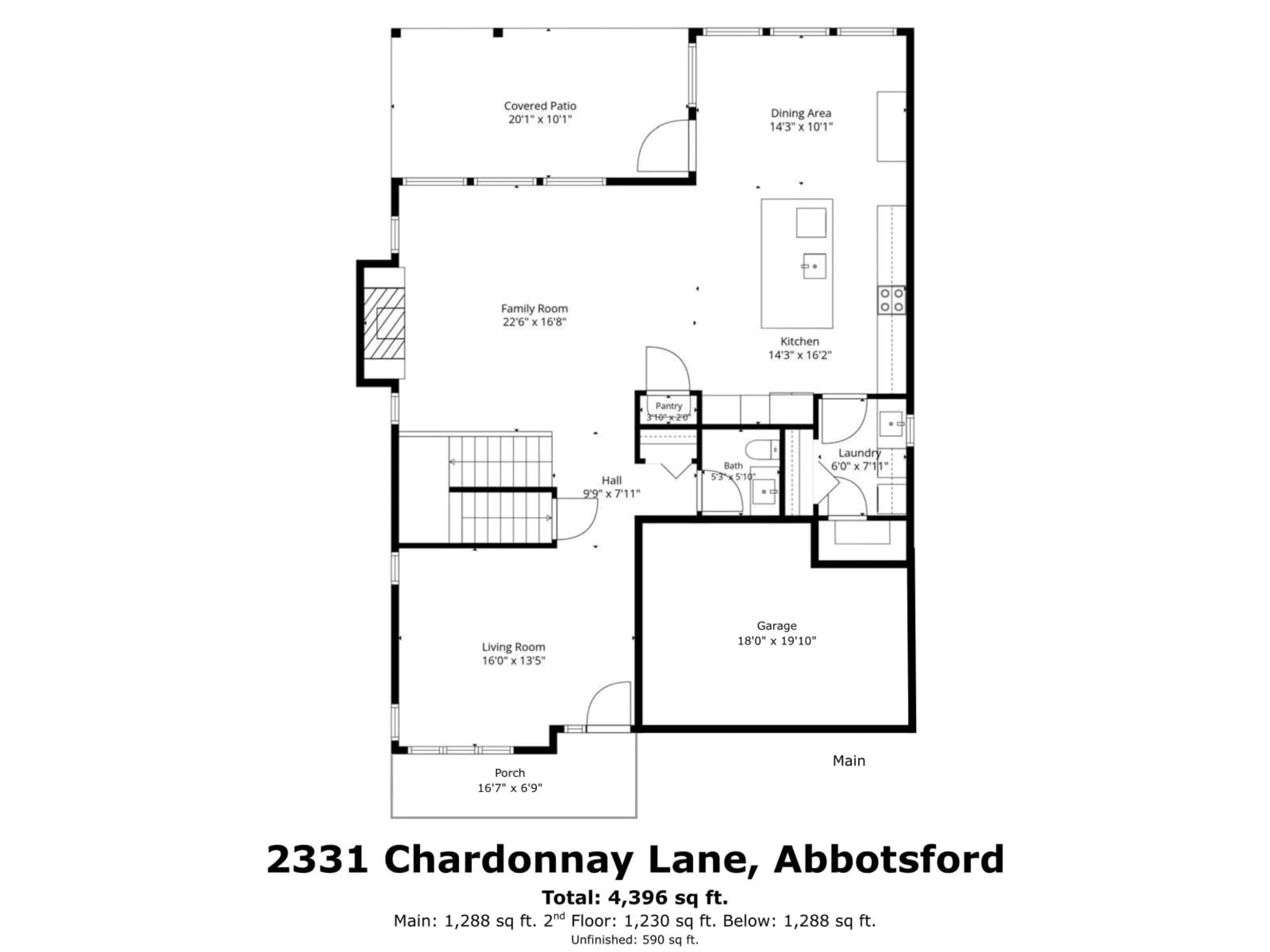 Floor plan for 2331 CHARDONNAY LANE, Abbotsford British Columbia V4X0A6