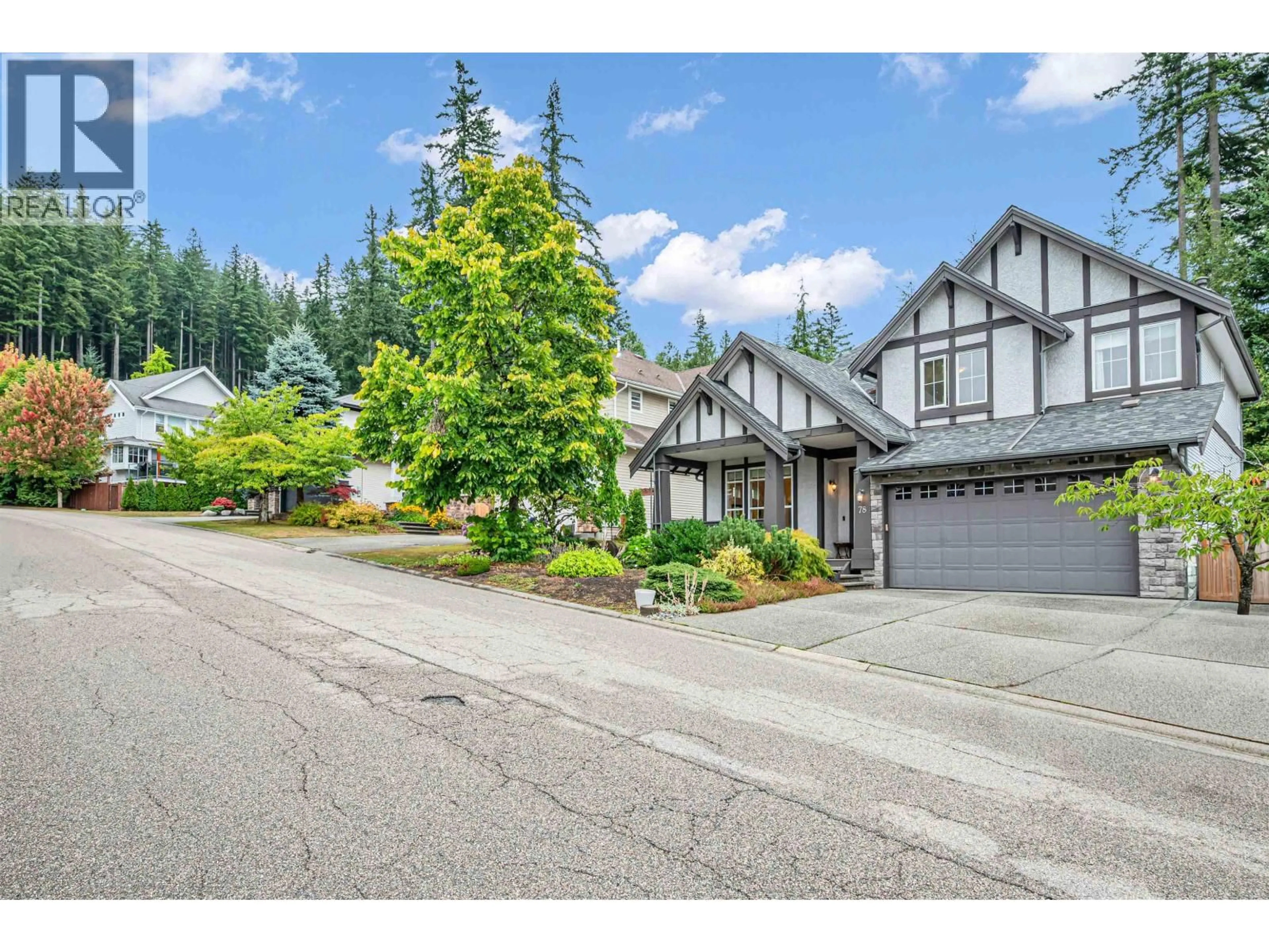 A pic from outside/outdoor area/front of a property/back of a property/a pic from drone, street for 78 CLIFFWOOD DRIVE, Port Moody British Columbia V3H5M1