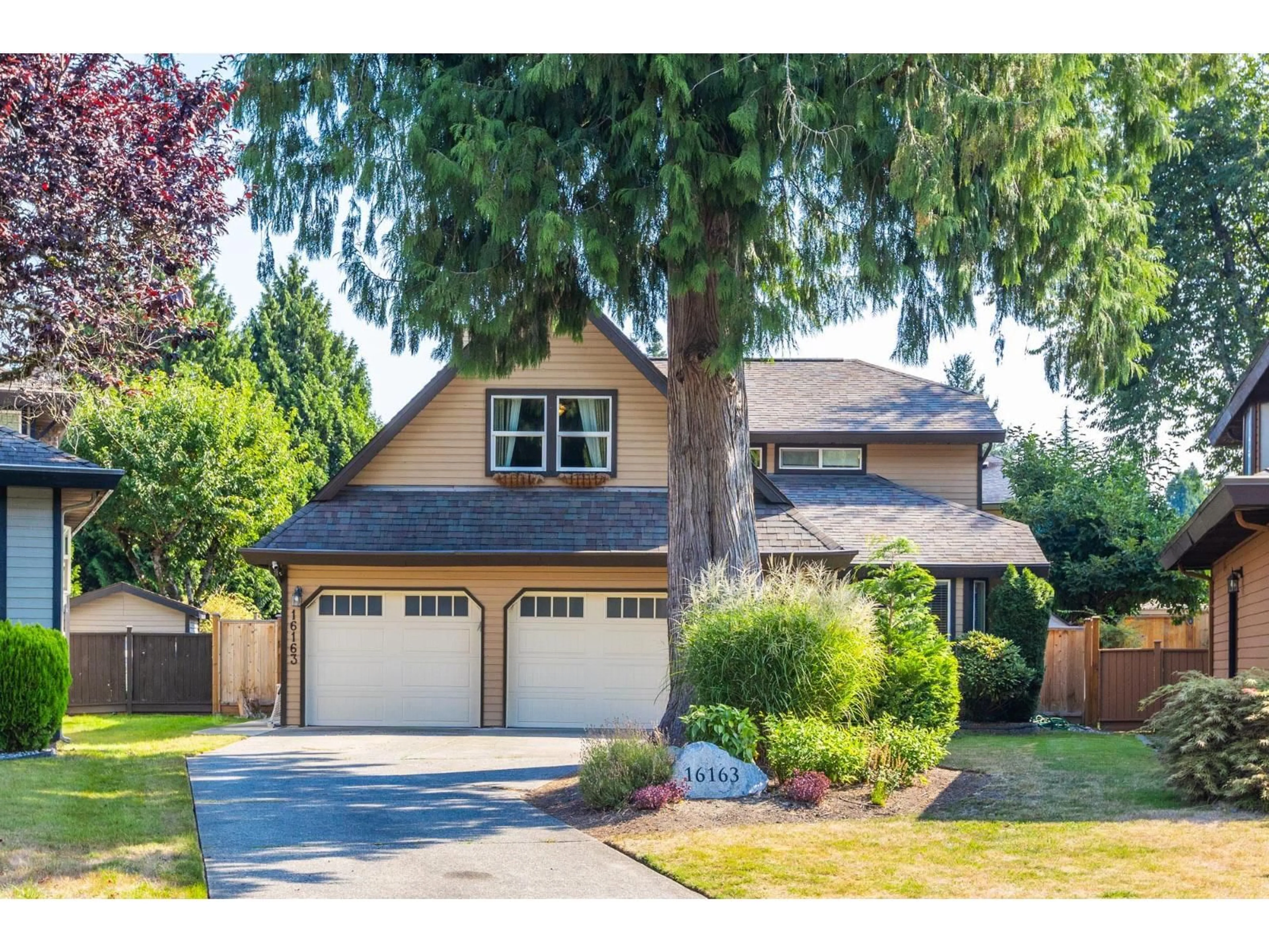 Home with vinyl exterior material, street for 16163 BROOKSIDE GROVE, Surrey British Columbia V4N1S8