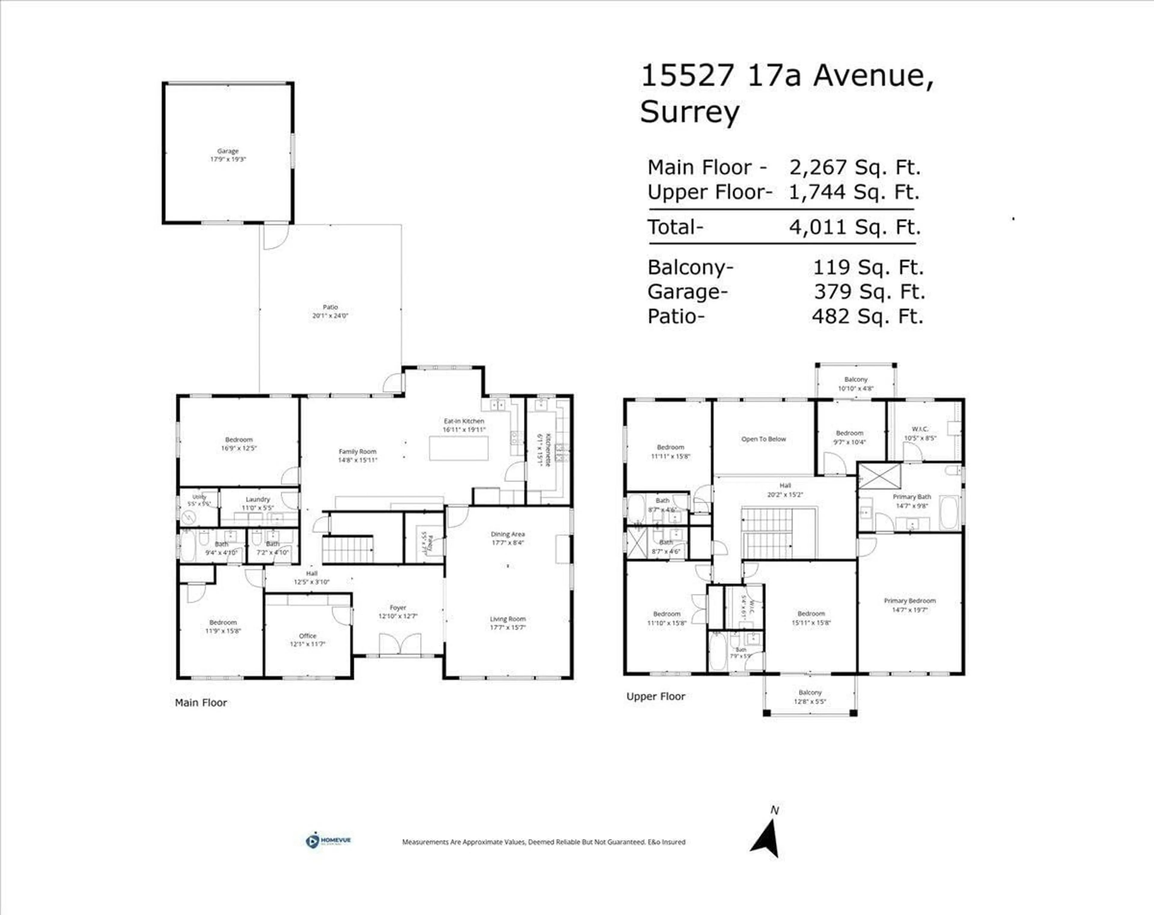 Floor plan for 15527 17A AVENUE, Surrey British Columbia V4A1V5