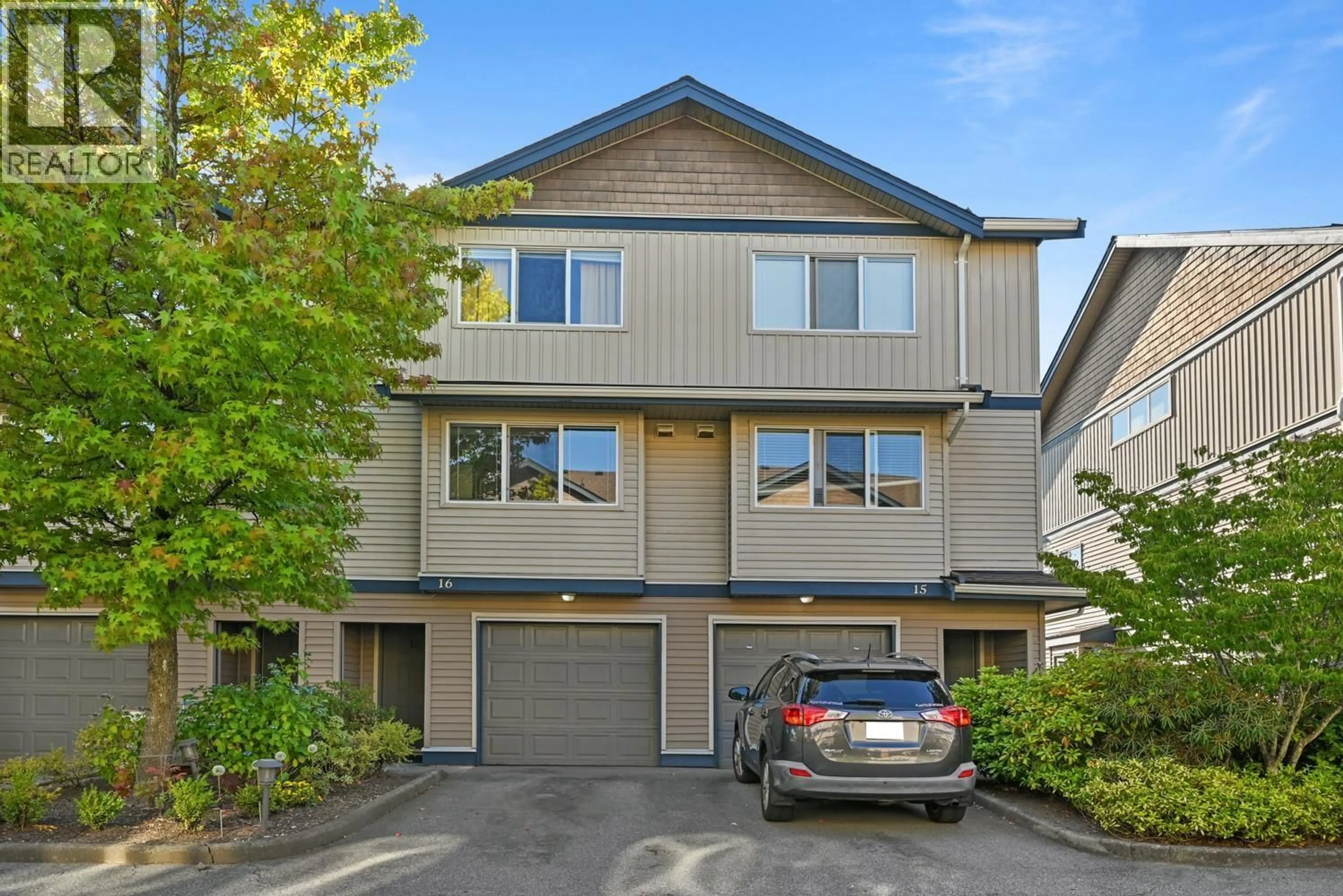 Home with vinyl exterior material, street for 16 - 1268 RIVERSIDE DRIVE, Port Coquitlam British Columbia V3B0A8