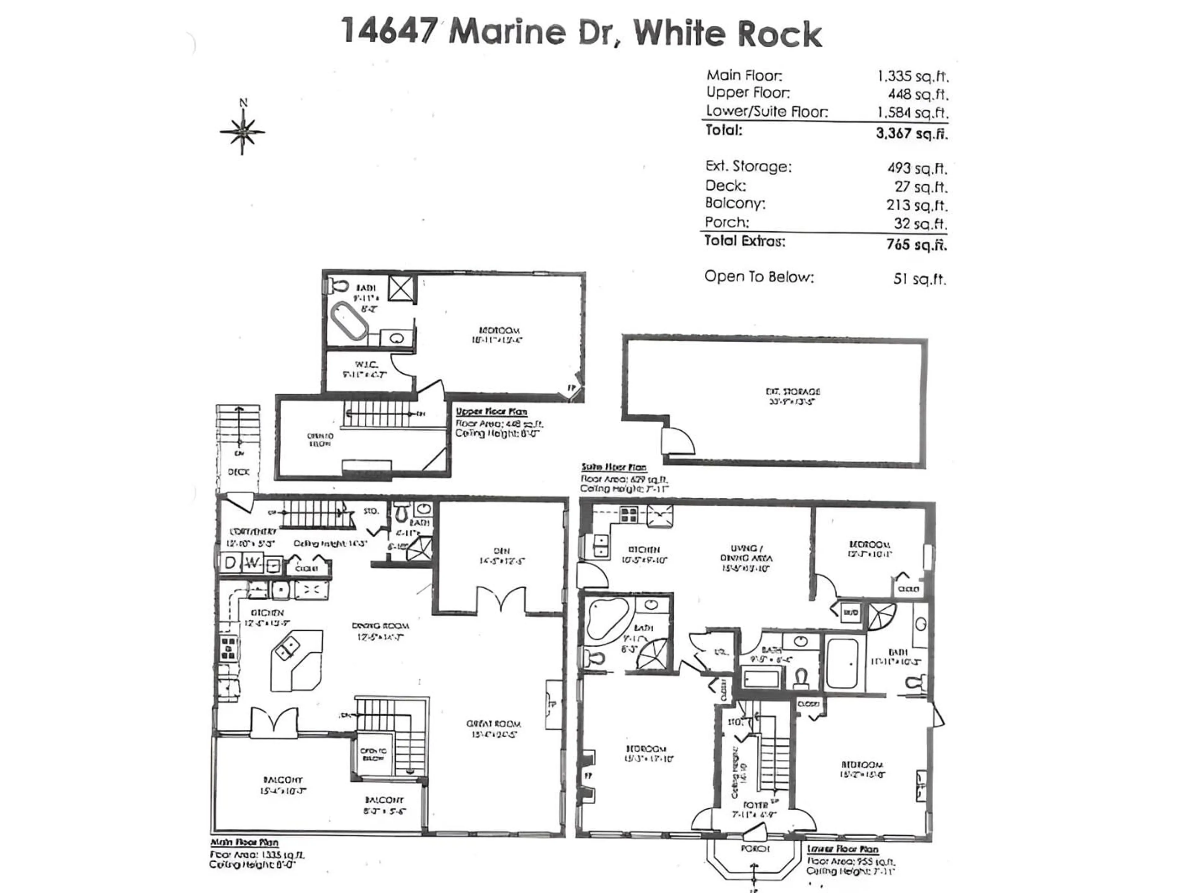 Floor plan for 14647 MARINE DRIVE, White Rock British Columbia V4B1B8