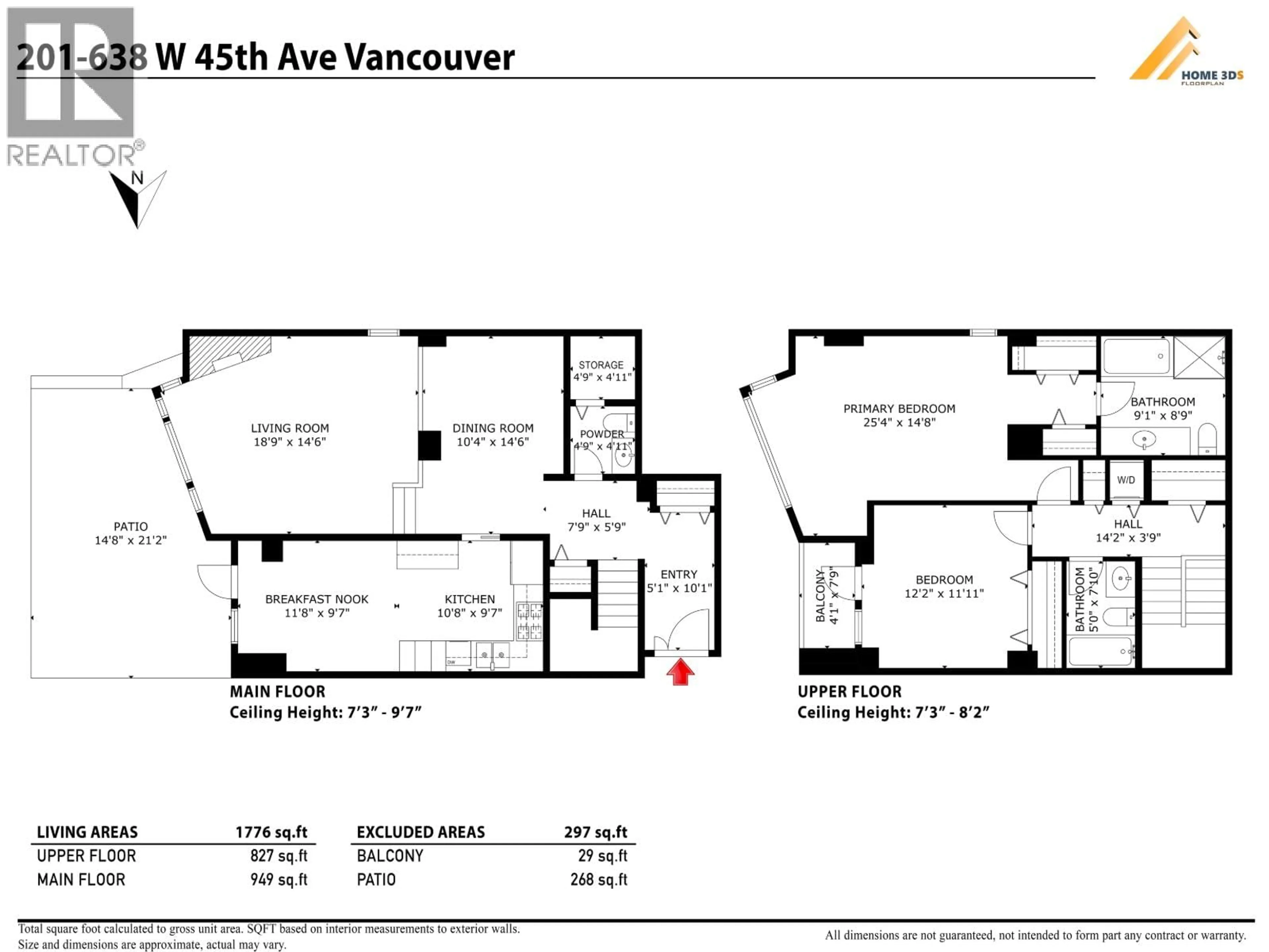 Floor plan for 201 - 638 45TH AVENUE, Vancouver British Columbia V5Z4R8