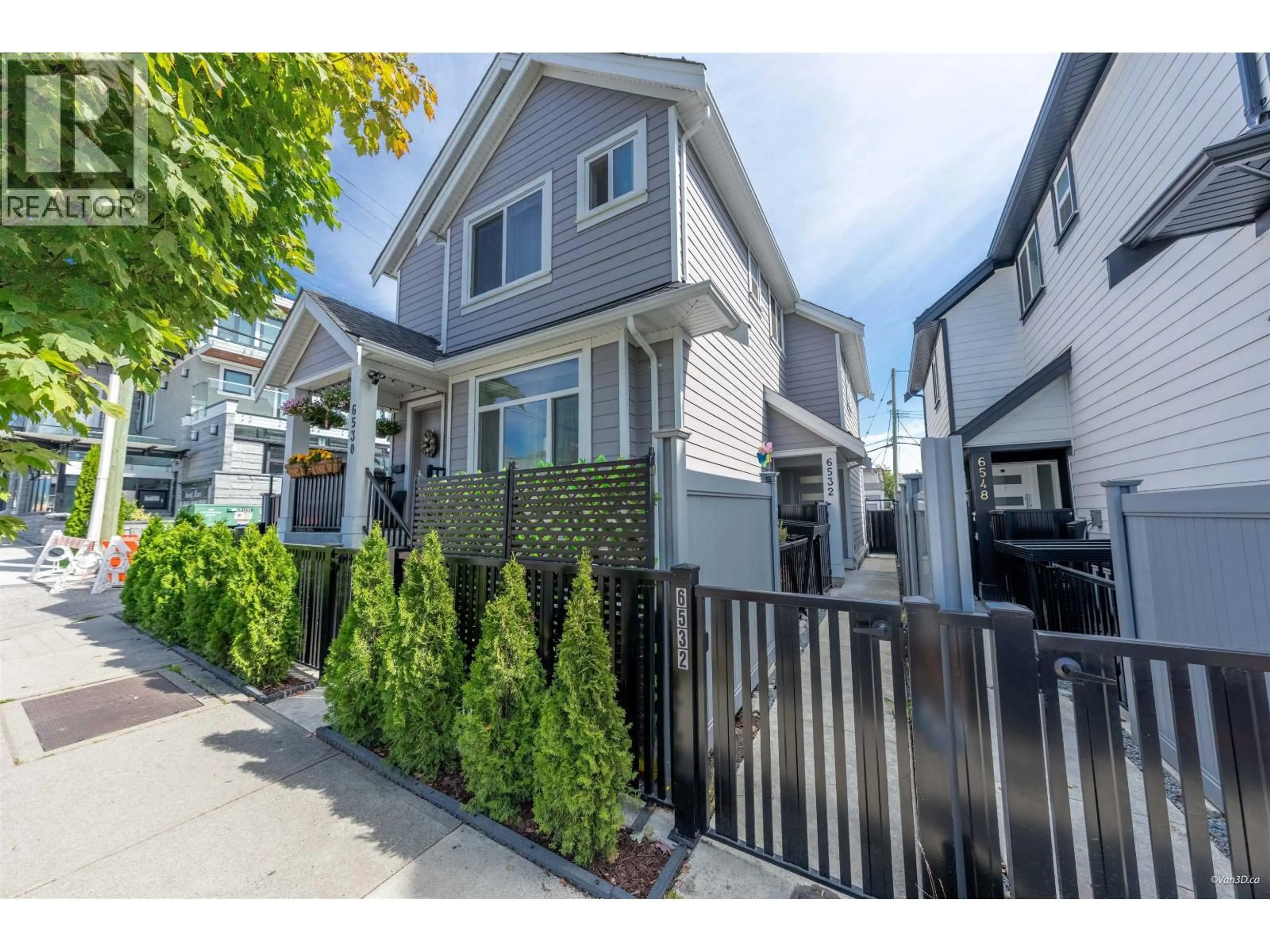 Home with vinyl exterior material, street for 6532 KNIGHT STREET, Vancouver British Columbia V5P2W2