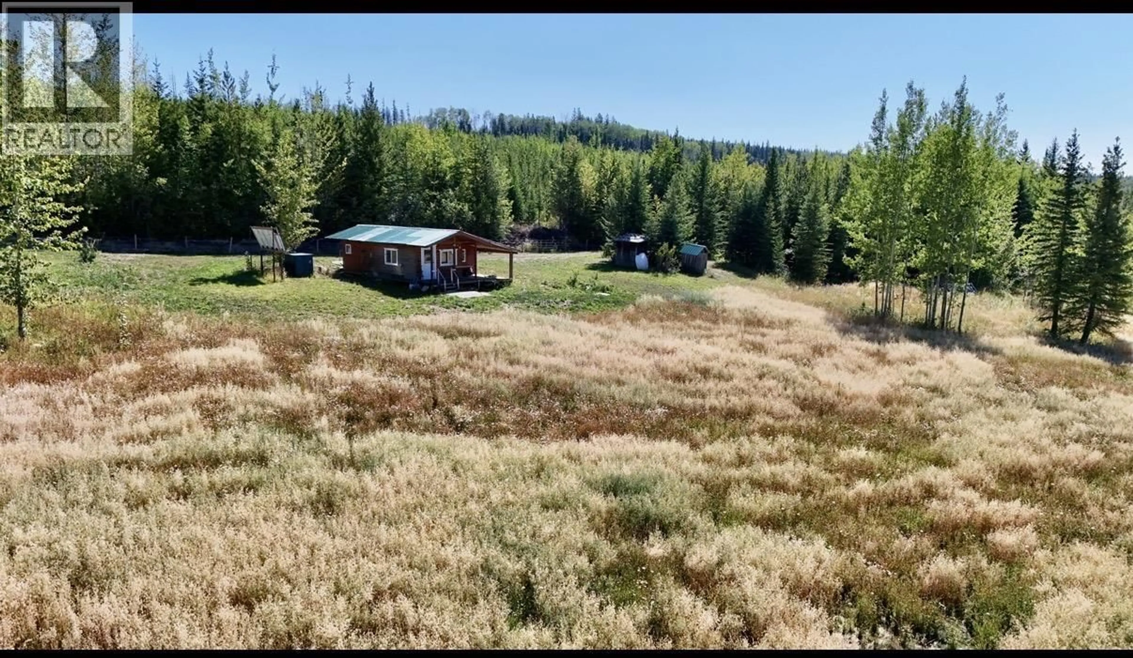A pic from outside/outdoor area/front of a property/back of a property/a pic from drone, forest/trees view for 2935 MILES CREEK FS ROAD, Likely British Columbia V0L1G0