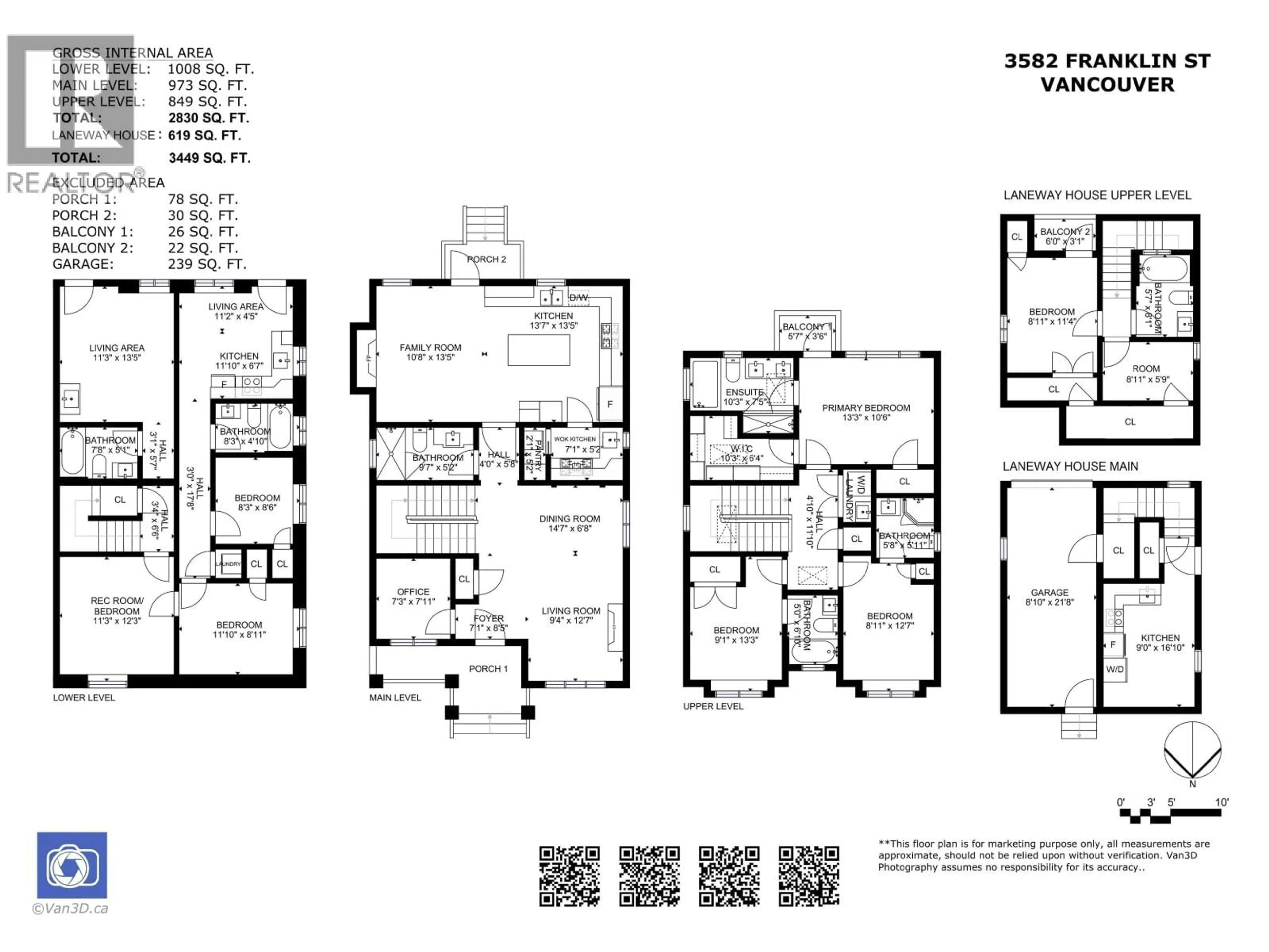 Floor plan for 3582 FRANKLIN STREET, Vancouver British Columbia V5K1Y5