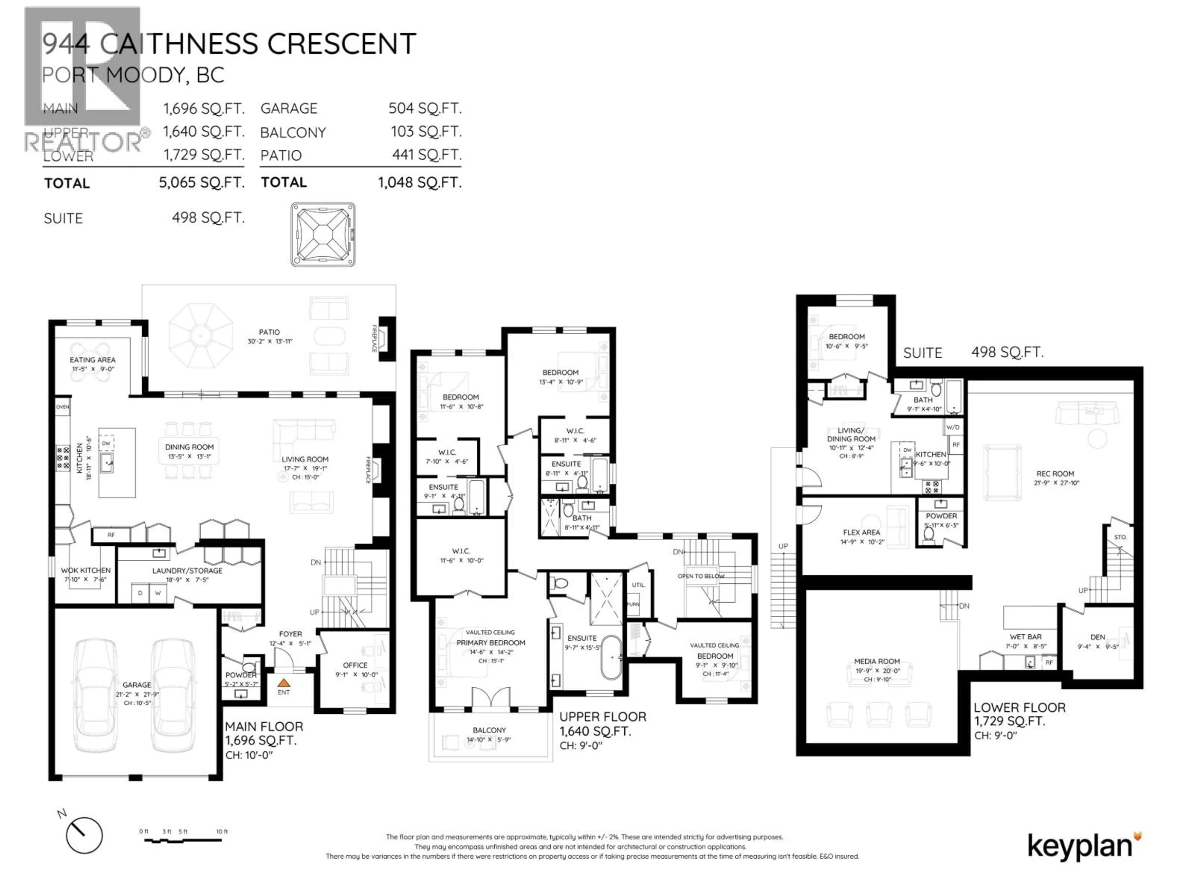 Floor plan for 944 CAITHNESS CRESCENT, Port Moody British Columbia V3H1C6