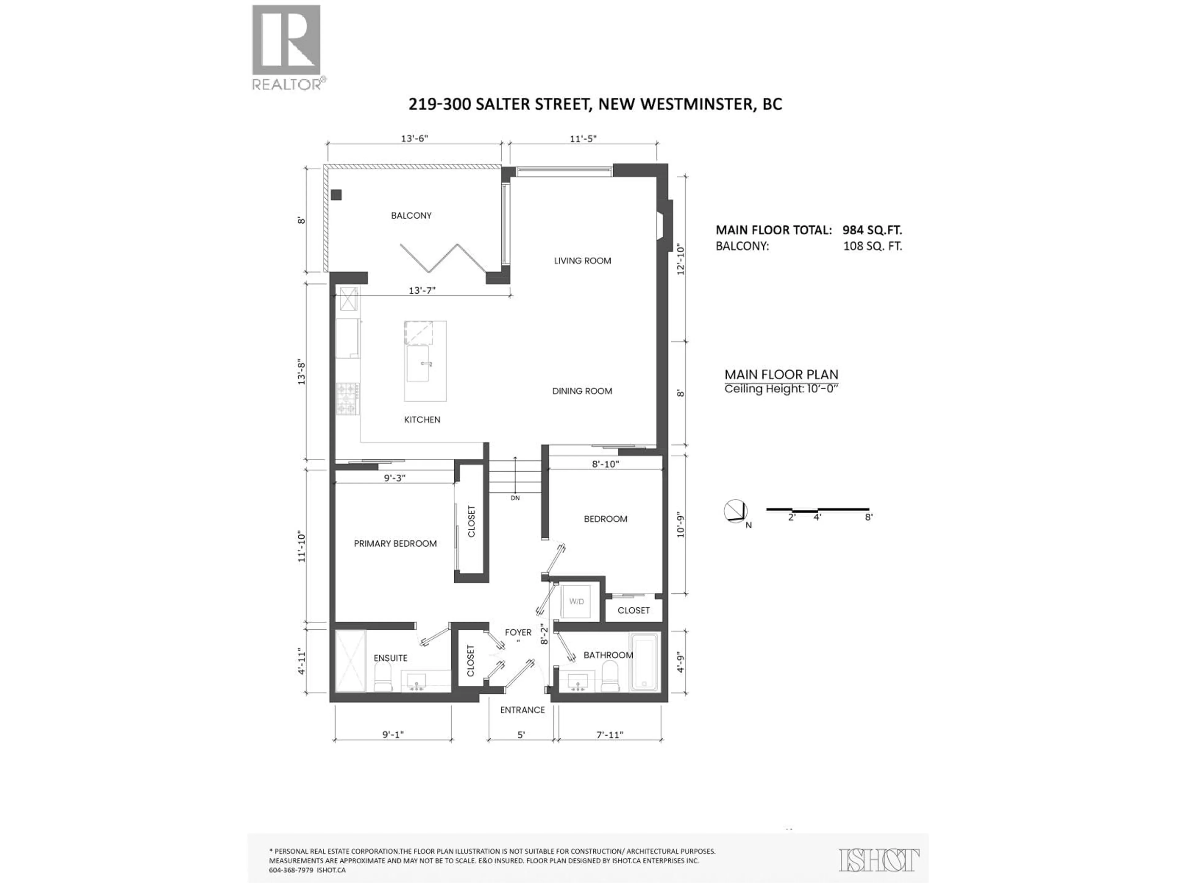 Floor plan for 219 - 300 SALTER STREET, New Westminster British Columbia V3M0L9