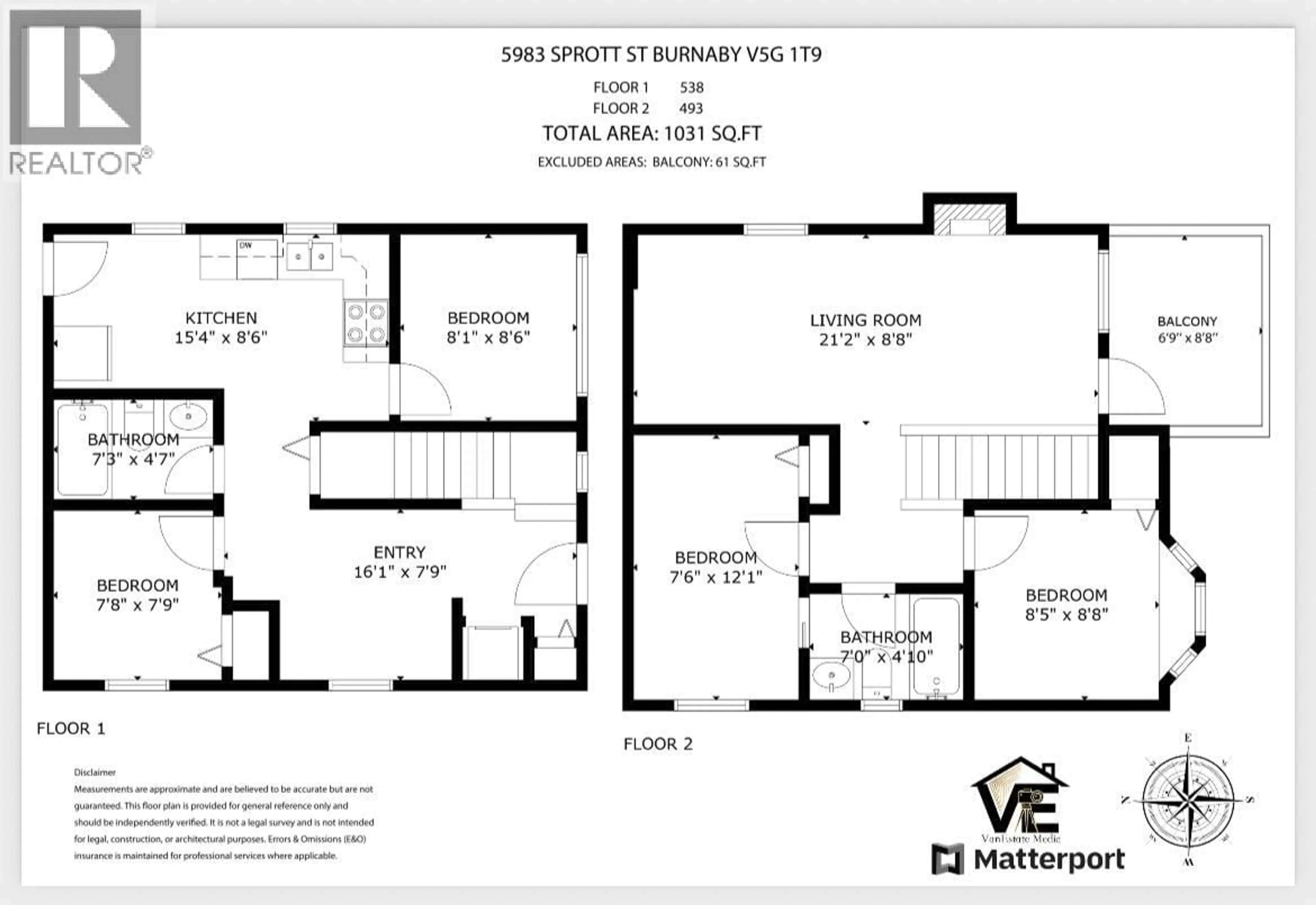 Floor plan for 5983 SPROTT STREET, Burnaby British Columbia V5G1T9